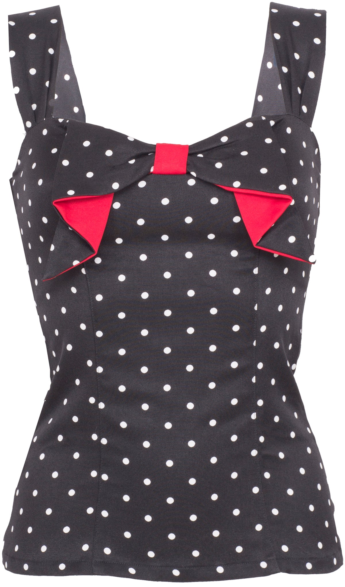 Kuestenluder_SANDIE_50s_Punkte_POLKA_DOTS_Bow_Vintage_Traeger_TOP