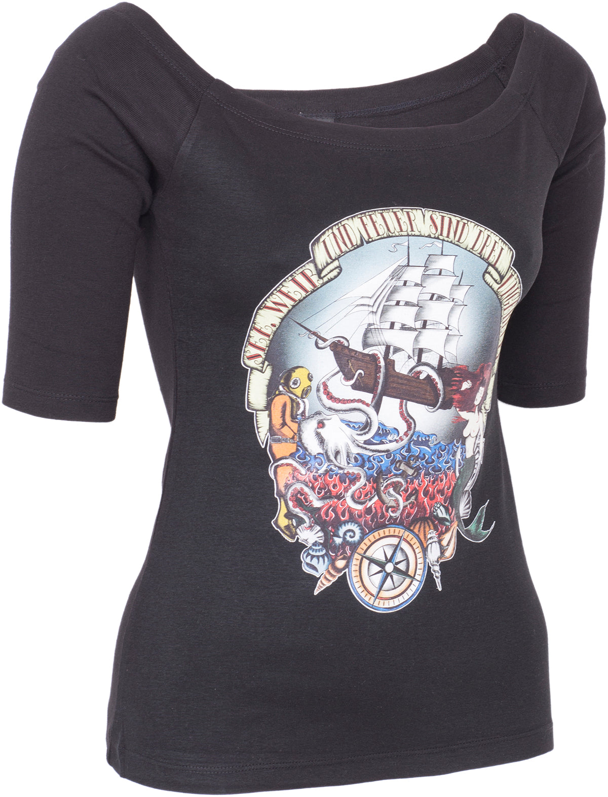 Kuestenluder_SEE_WEIB_UND_FEUER_Sailor_Ship_Mermaid_U-Boot_34_Arm_SHIRT-2yZZ3rnRYffqEL