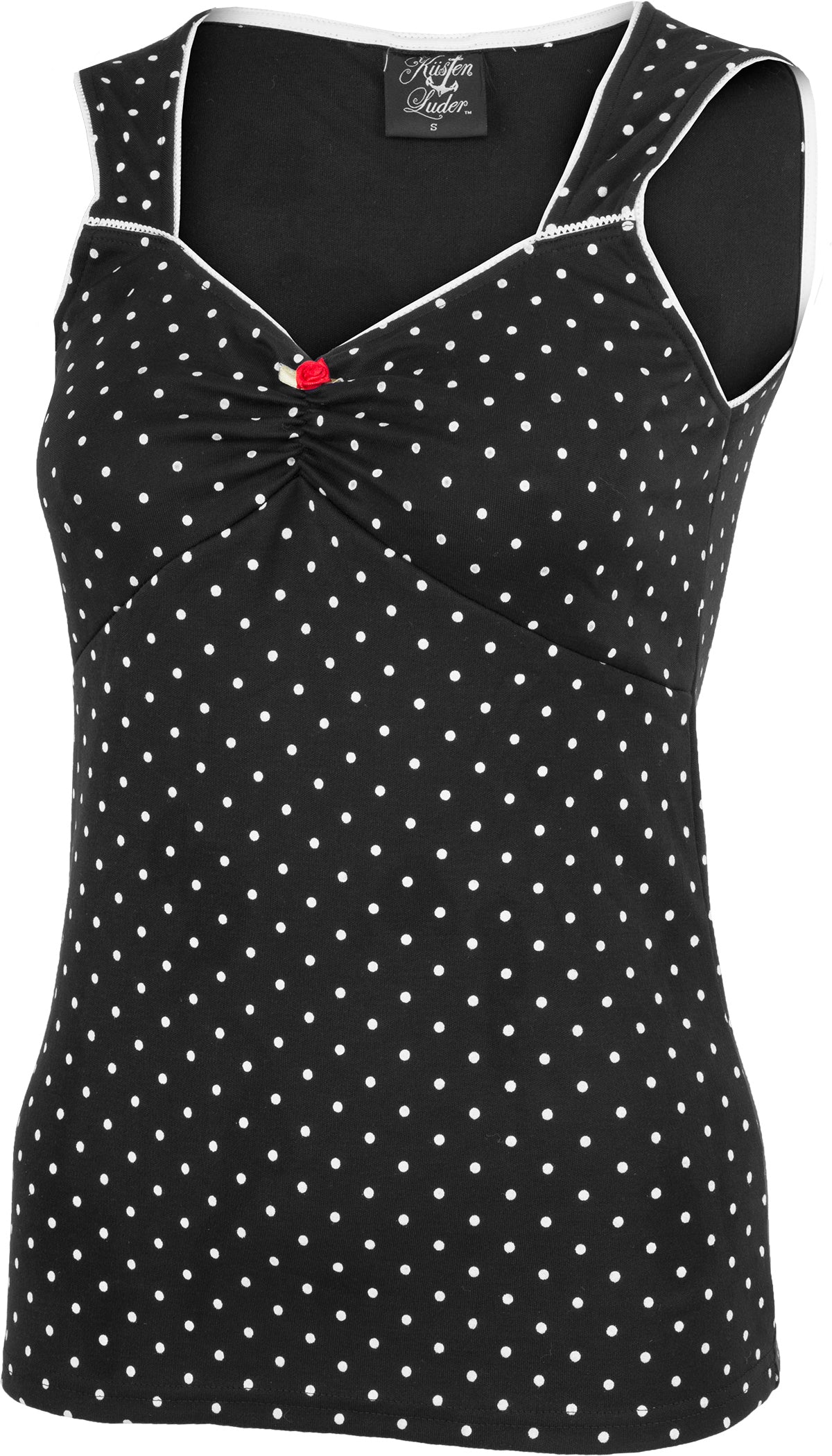 Kuestenluder_SOLEYA_Rose_POLKA_DOT_Punkte_TOP_Oberteil_Schwarz-Weiss-2RF1bETrhTpb0U