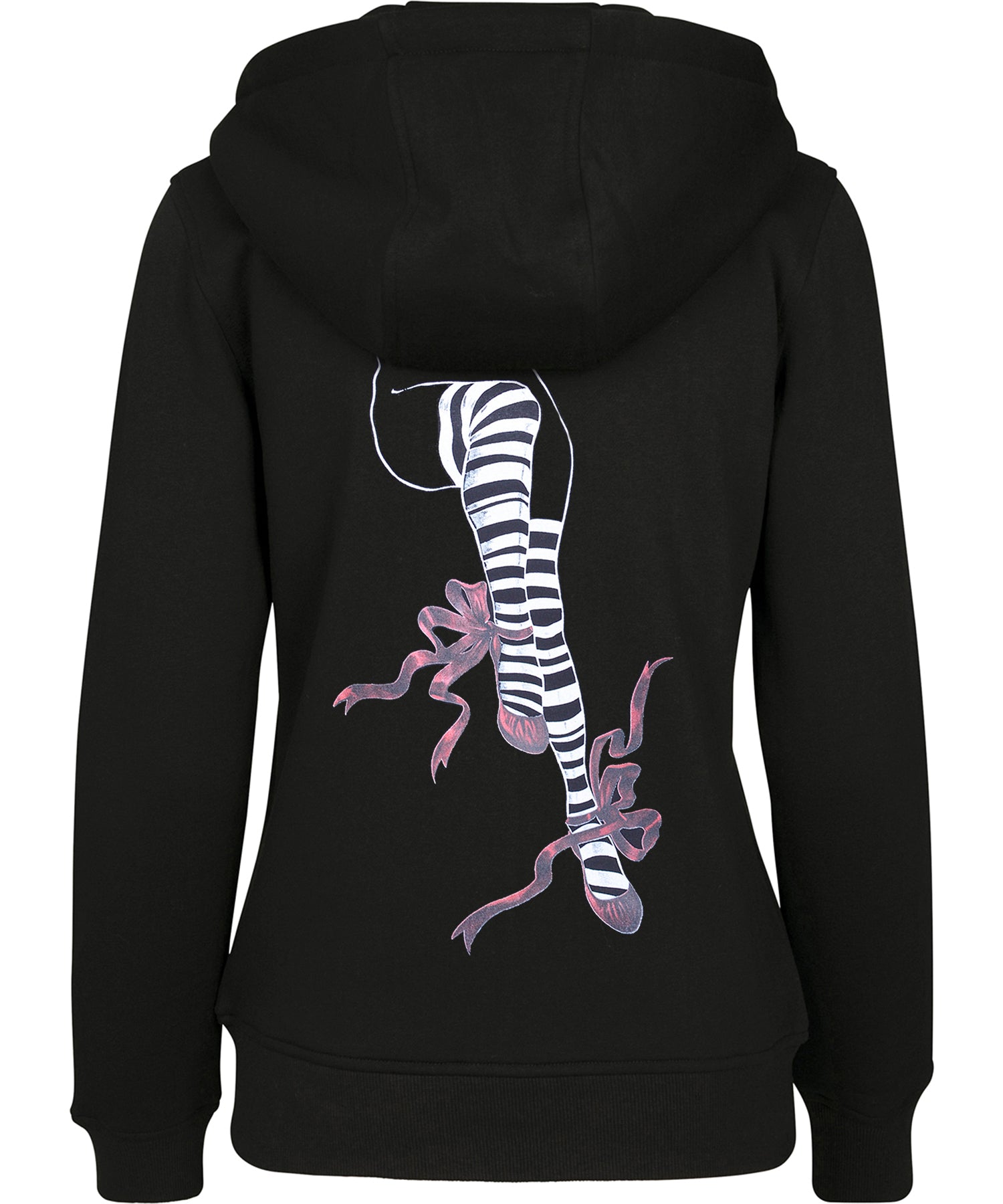 Kuestenluder_STRIPED_LEGS_Hooded_Zip_Sweat_JACKE_-_Schwarz_hinten