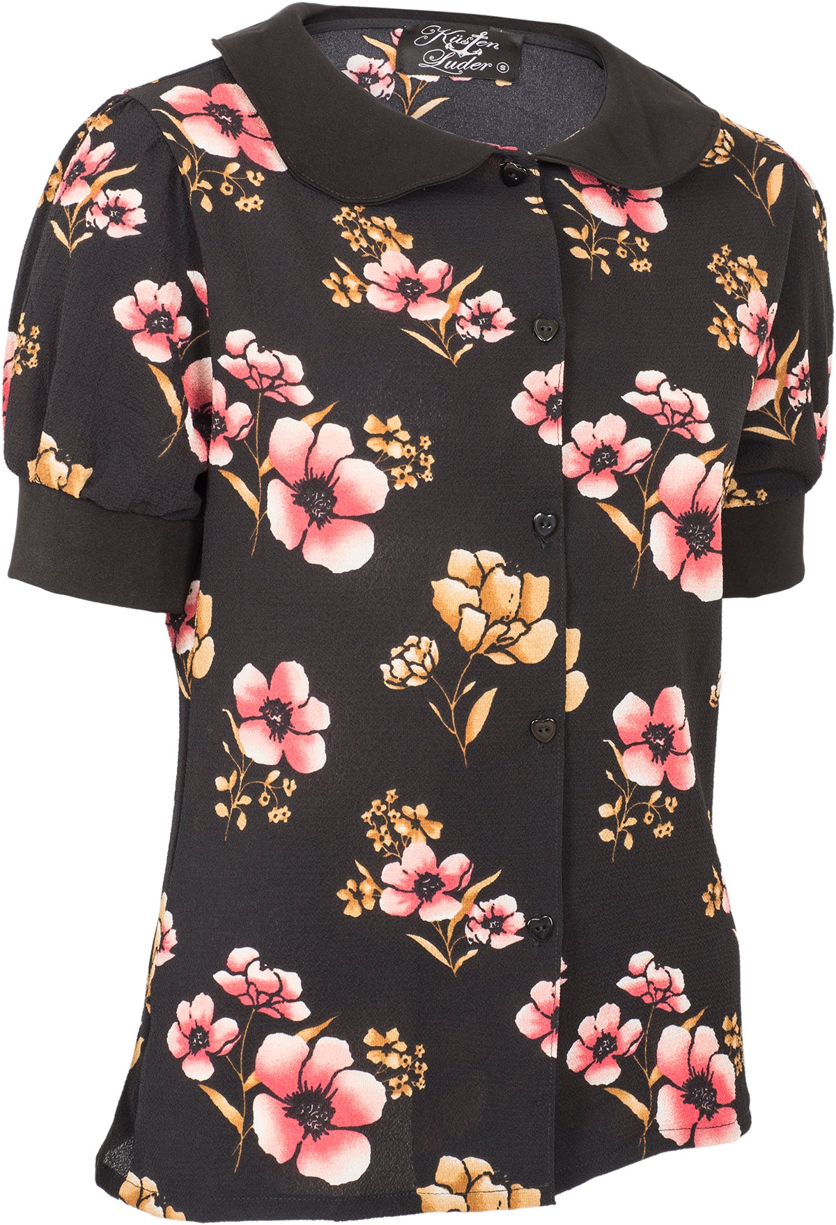 Kuestenluder_SUNAJ_Vintage_FLORAL_Blume_FLOWER_Kurzarm_BLUSE_Oberteil-2nA79pL5fKt0ih