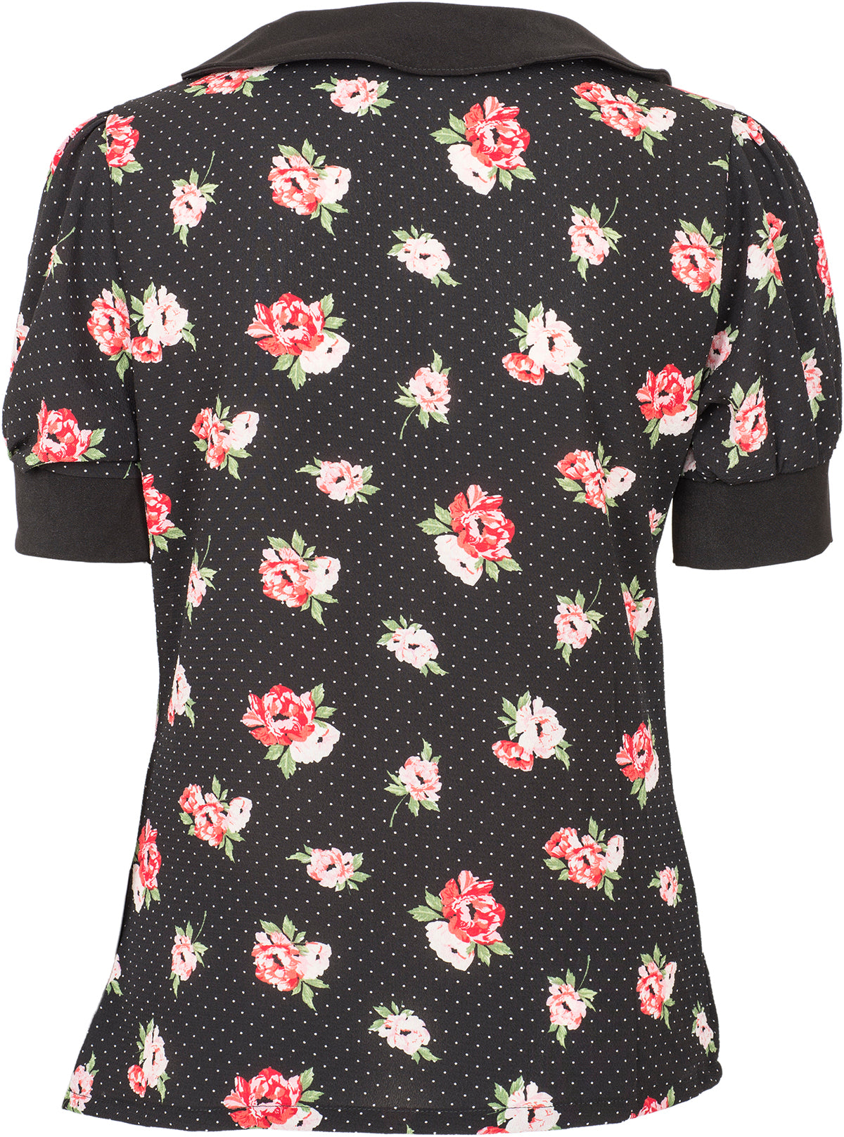 Kuestenluder_SUNAJ_Vintage_POLKA_DOT_Rosen_Kurzarm_BLUSE_Oberteil-4
