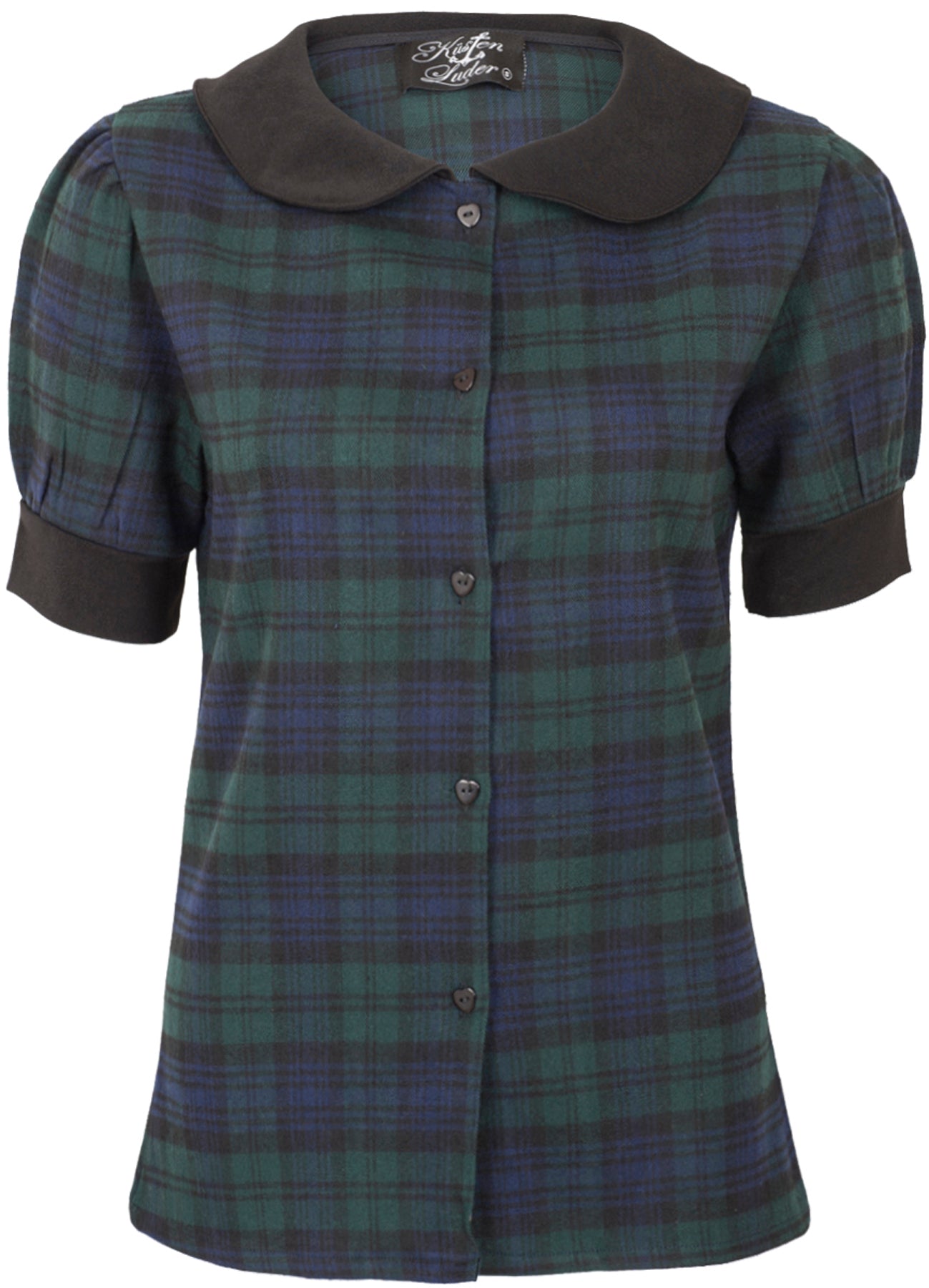 Kuestenluder_SUNAJ_Vintage_Peter_Pan_TARTAN_Karo_Kurzarm_BLUSE_Oberteil_killer_kirscheBndamep9ywj9K