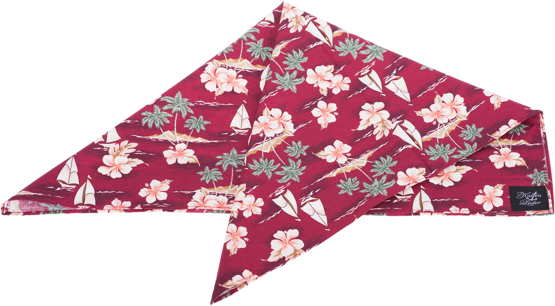 Kuestenluder_TABEA_Haarband_HIBISCUS_Palmen_SHIP_Nickituch_BANDANA-8