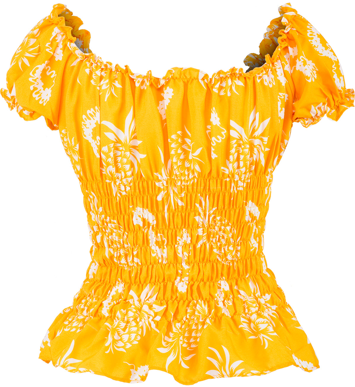 Kuestenluder_THAO_Pineapple_ANANAS_Vintage_RUFFLE_Bluse_Oberteil_Gelb-4