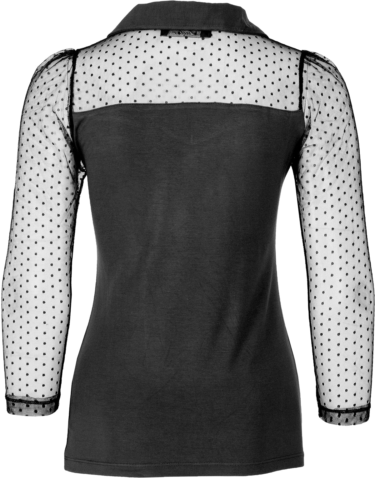 Kuestenluder_THELA_Polka_Dot_LACE_Mesh_Bubikragen_SHIRT_Oberteil_Schwarz-4UjMGSgYWYik0B