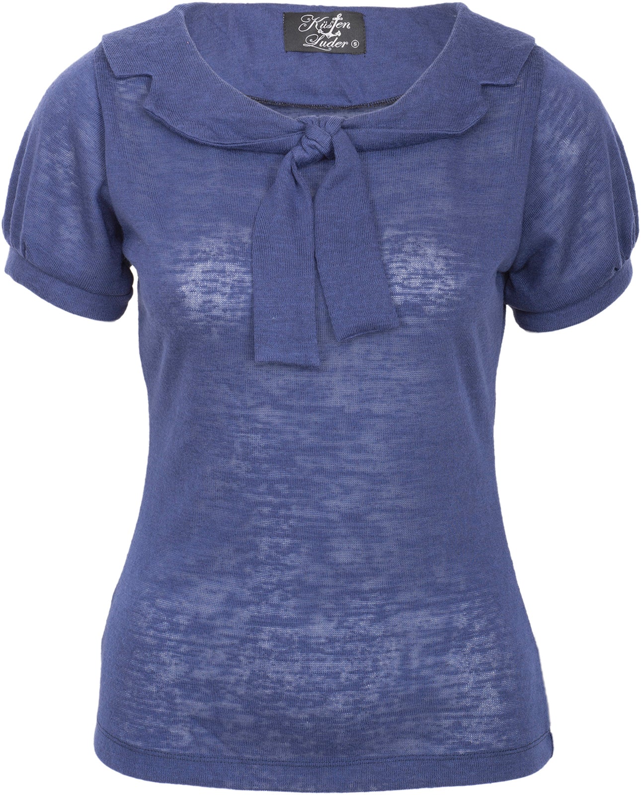 Kuestenluder_VASHTI_Bubikragen_VINTAGE_Strick_KURZARM_SHIRT_killer_kirsche