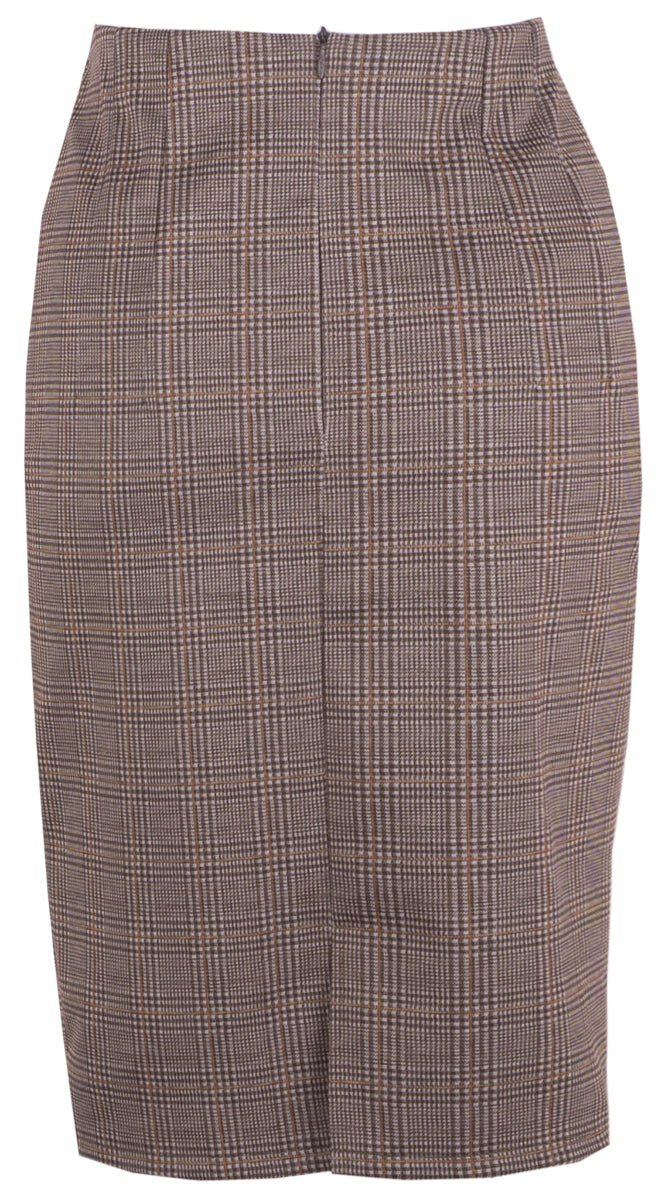 Kuestenluder_VEENA_Vintage_GLENCHECK_Karo_PENCIL_SKIRT_Bleisiftrock_Braun-3qA8H2zSEjPEI2