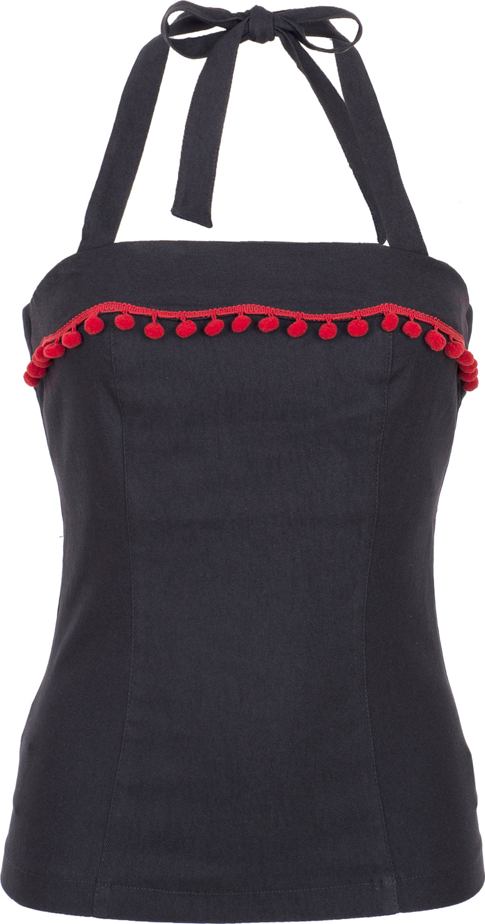 Kuestenluder_VENA_Vintage_POM_POM_Basic_Retro_NECKHOLDER_TOP_killer_kirscheRylYgDaQ41hwB