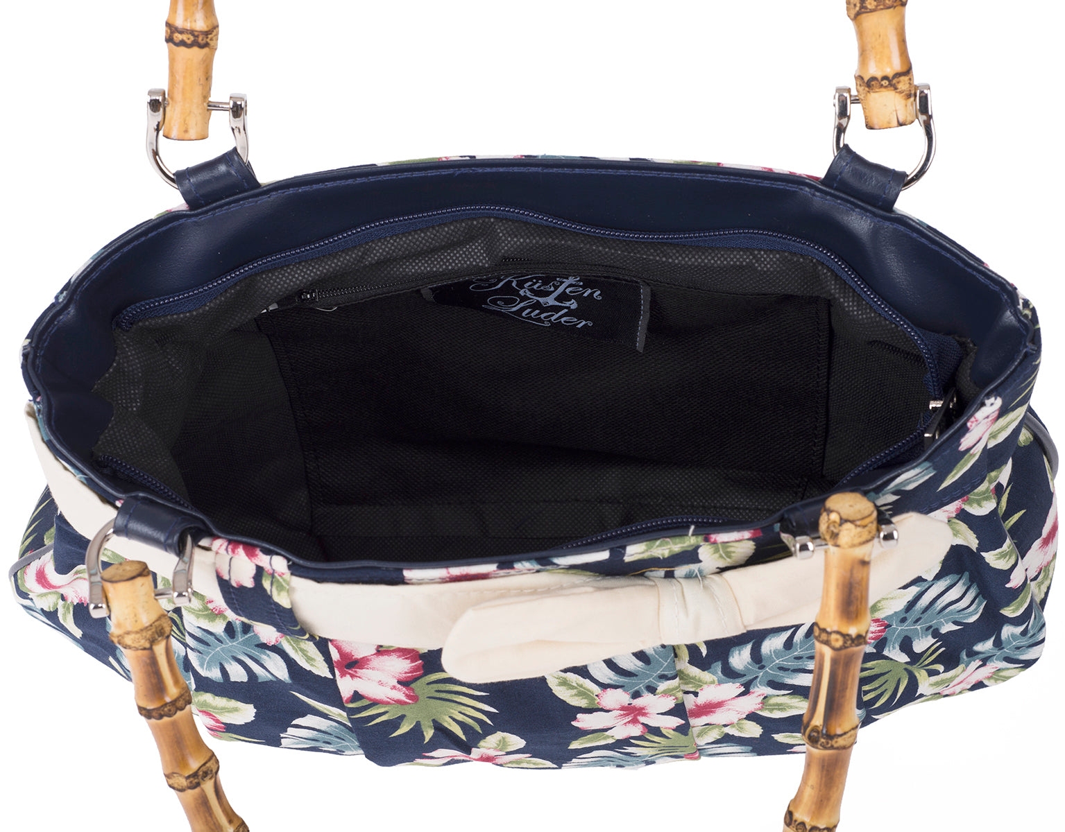 Kuestenluder_VIONA_Bambushenkel_HIBISKUS_Schleife_HANDTASCHE_Blau-Creme-6QQLcdKByvnzT2