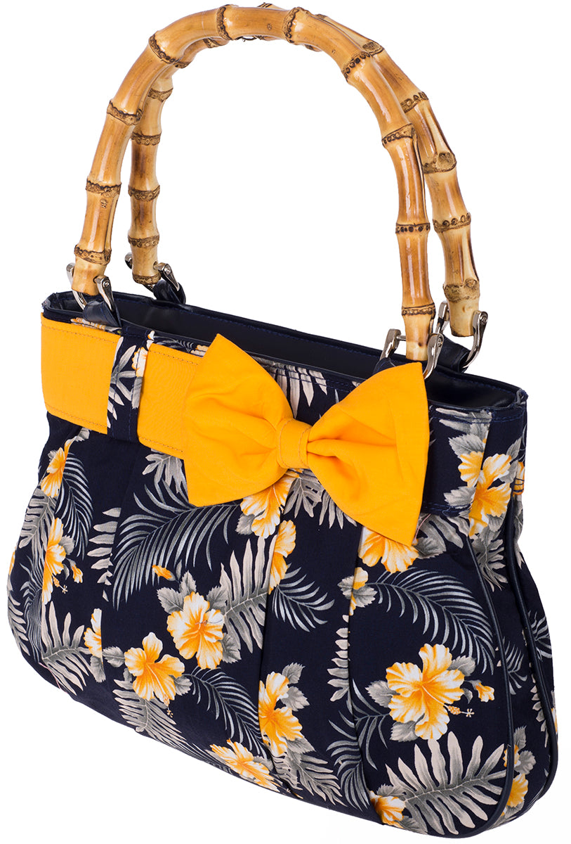 Kuestenluder_VIONA_Tropical_HIBISKUS_Bambushenkel_Schleife_HANDTASCHE_gelb-2