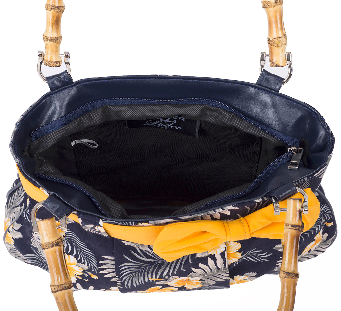 Kuestenluder_VIONA_Tropical_HIBISKUS_Bambushenkel_Schleife_HANDTASCHE_gelb-6