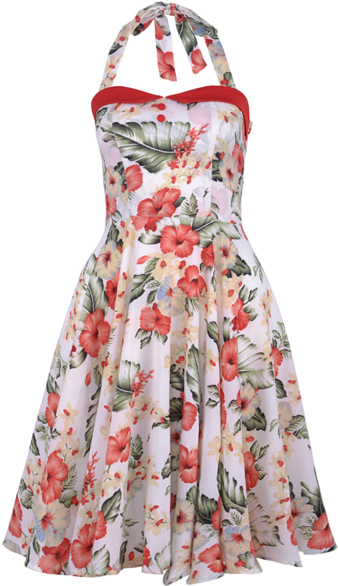 Kuestenluder_WANDA_Hibiscus_Aloha_Tiki_Vintage_Neckholder_SWING_Dress_Kleid
