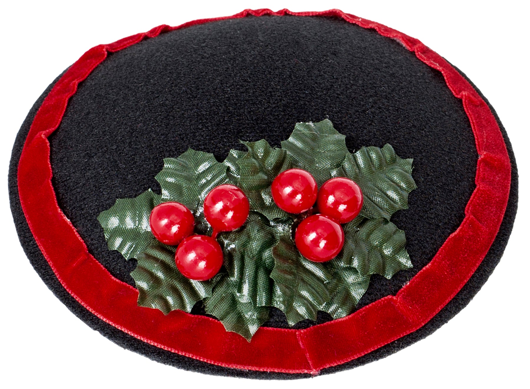 Kuestenluder_YSABEAU_Samt_HOLLY_BERRY_Vintage_PILLBOX_Huetchen_killer_kirscheKcX757oGUkvki