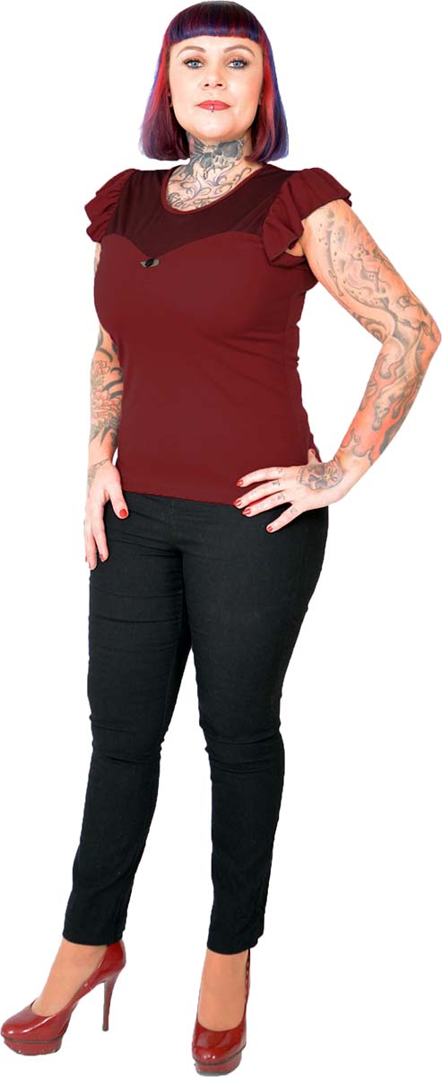 Kuestenluder_ZELLJA_Vintage_MESH_Volant_Fluegelaermel_TOP_Oberteil_-_Rot-3U7OOJpv2vLQe4