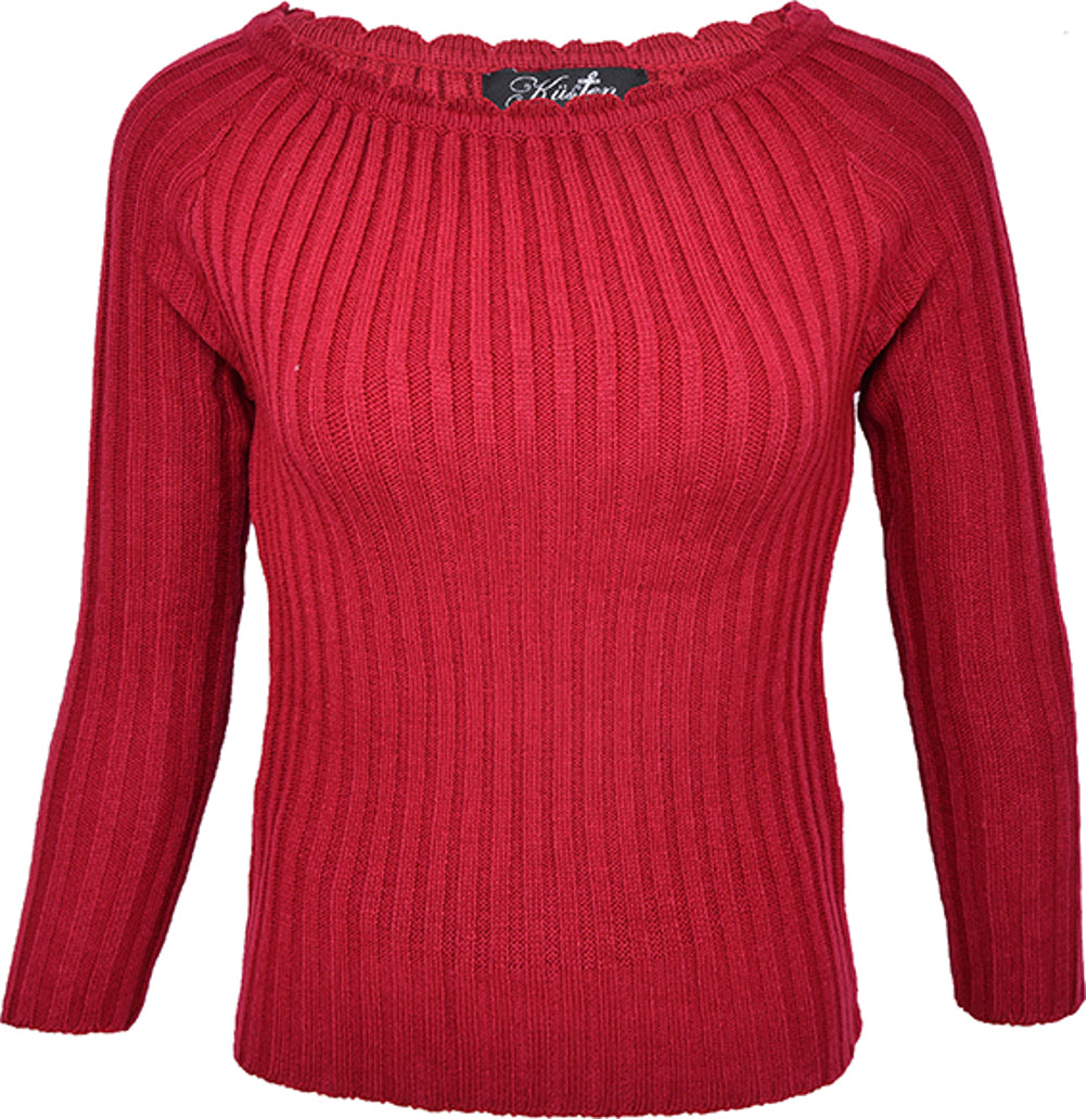 Kuestenluder_ZOLA_50s_Retro_PIN_UP_Pullover_SHIRT_Wine_1G1dvOKF7tsGD9