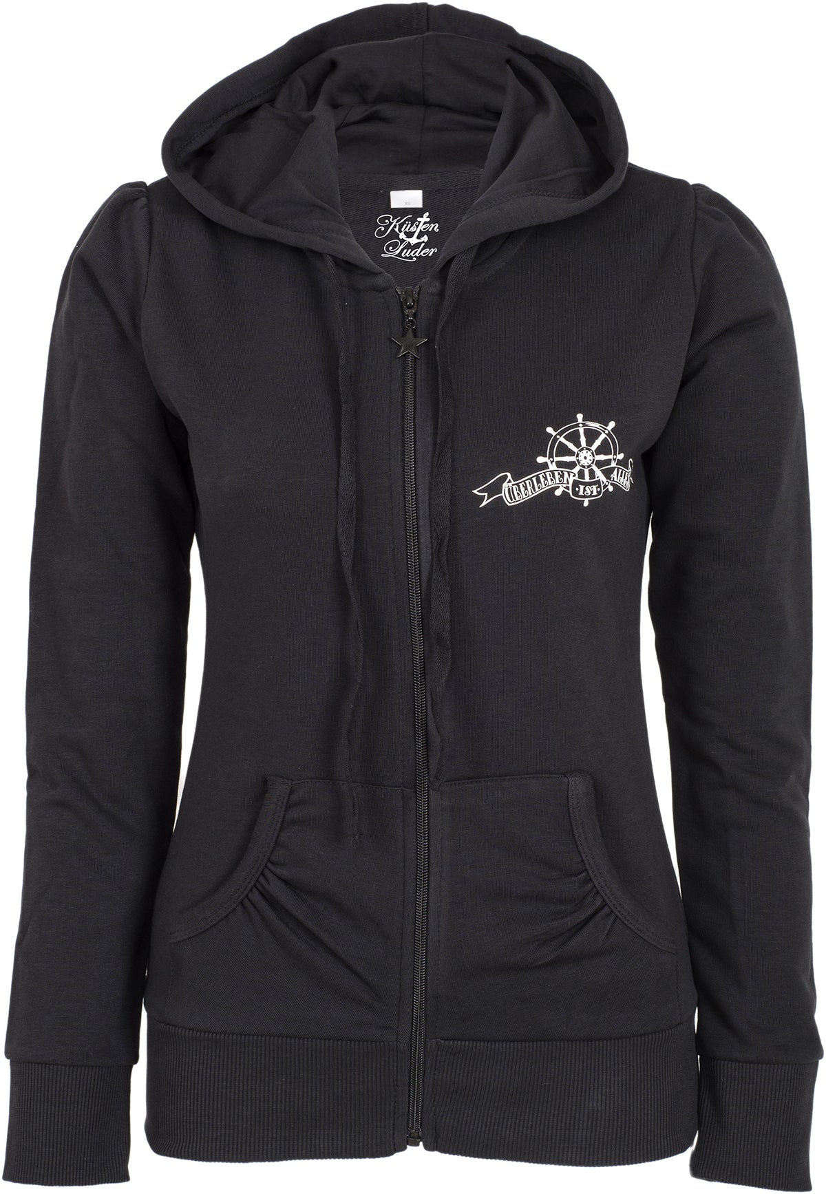 Kuestenluder_ueBERLEBEN_IST_ALLES_Ship_Lighthouse_Hooded_Zip_Sweat_JACKE-1