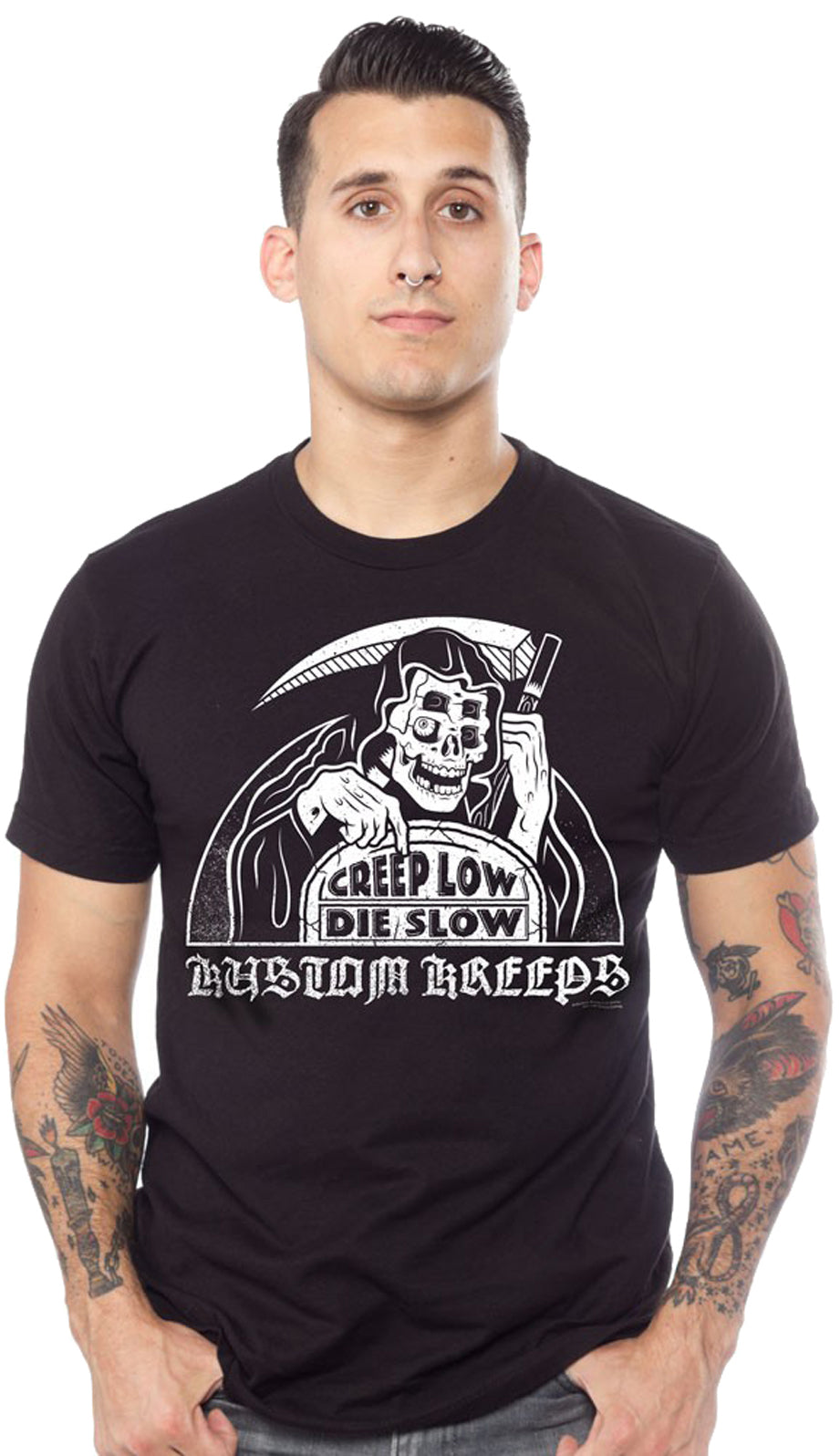Kustom_Kreeps_CREEP_LOW__Sensenmann_Gothic_Men_T-SHIRT