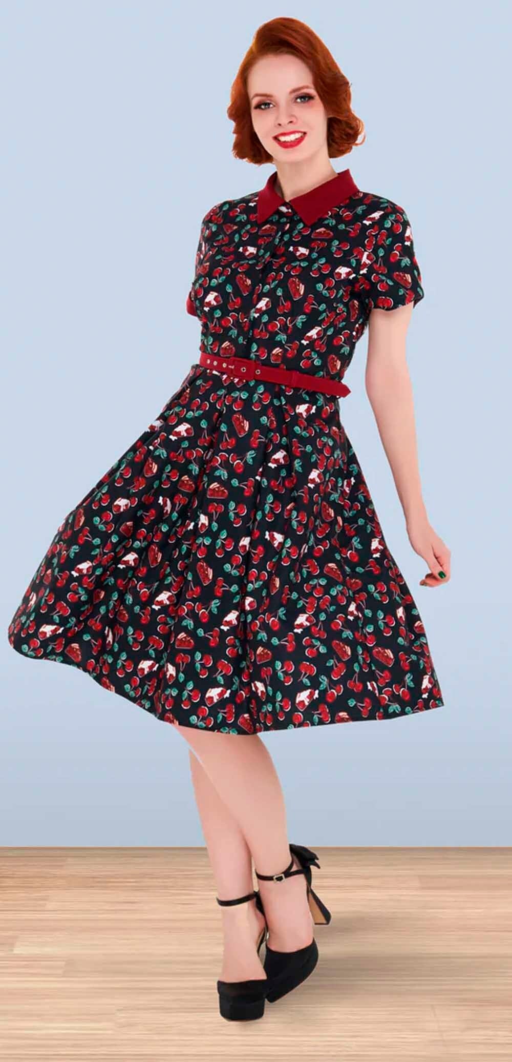 Lindy_Bop_BETTY_CHERRY_Kirschen_Vintage_Retro_Rockabilly_DINER_Hemdkleid_SWING_Kleid_-_Schwarz-1