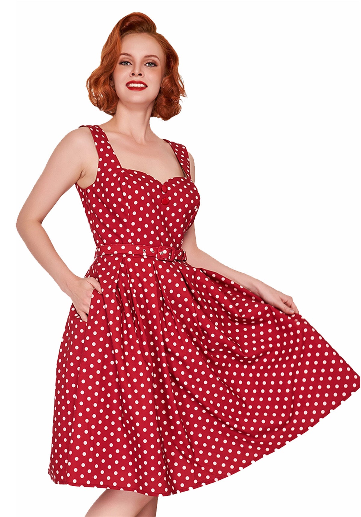Lindy_Bop_PATTY_POLKA_DOT_Flared_Punkte_Vintage_SWING_DRESS_Kleid_-_Kirschrot-3X7n7onzhq5PWV