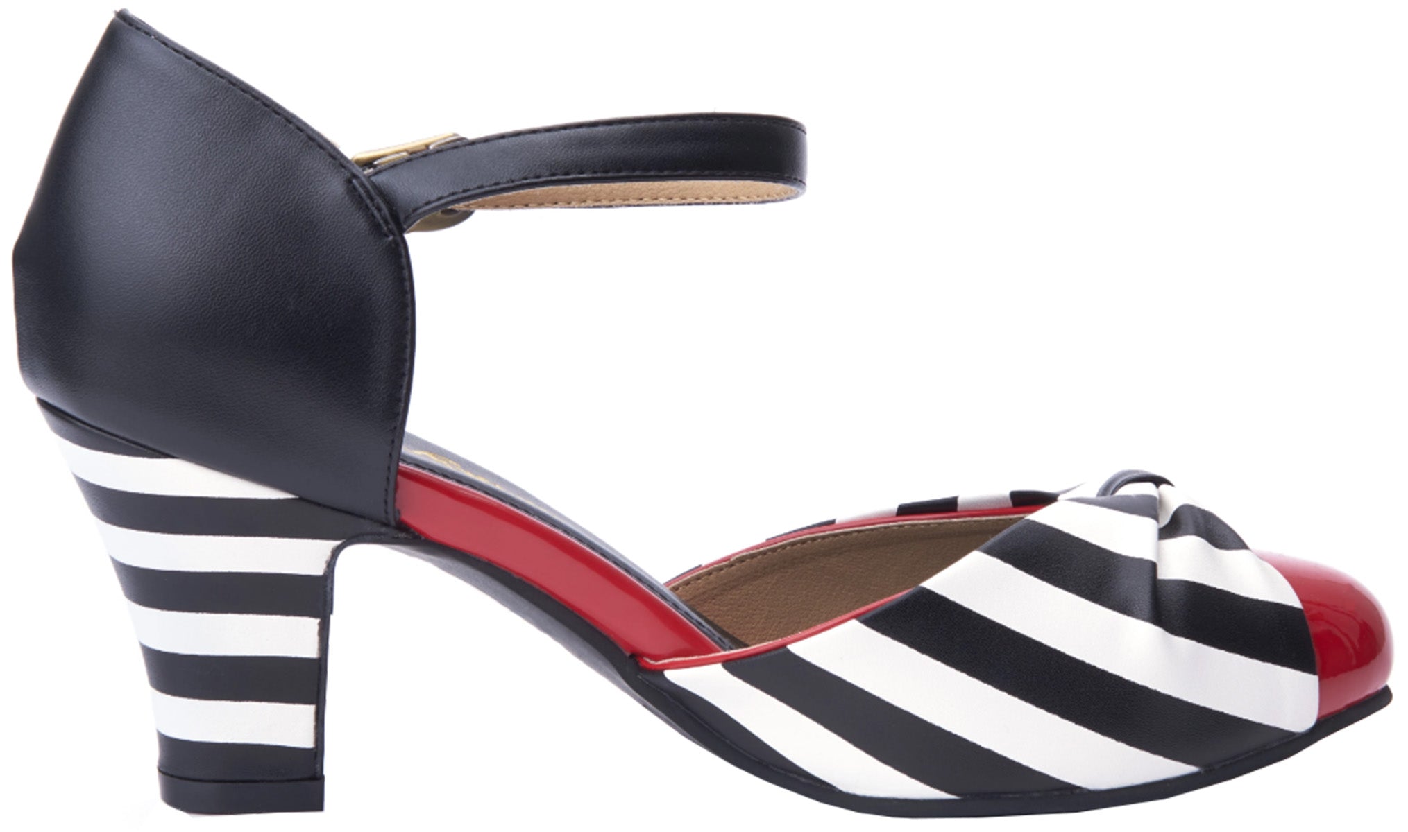 Lola_Ramona_AVA_SISTER_Vintage_STRIPED_Streifen_BOW_Riemchen_PUMPS-3