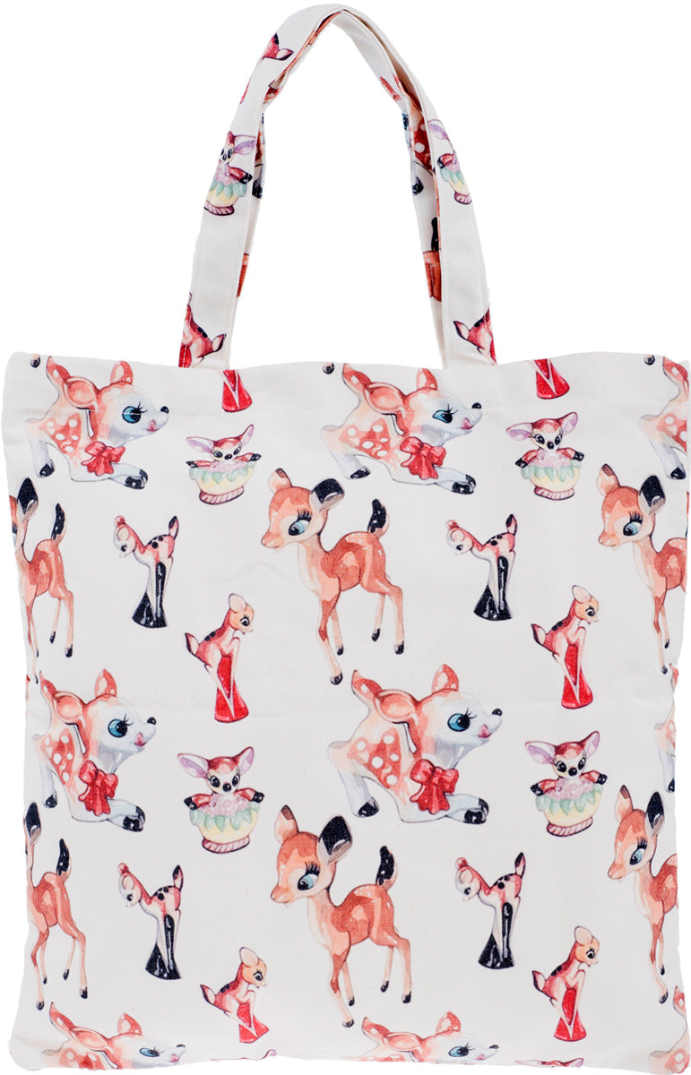 Lovely_REHKITZ_Deer_FAWN_Canvas_SHOPPER_Tasche_killer_kirsche