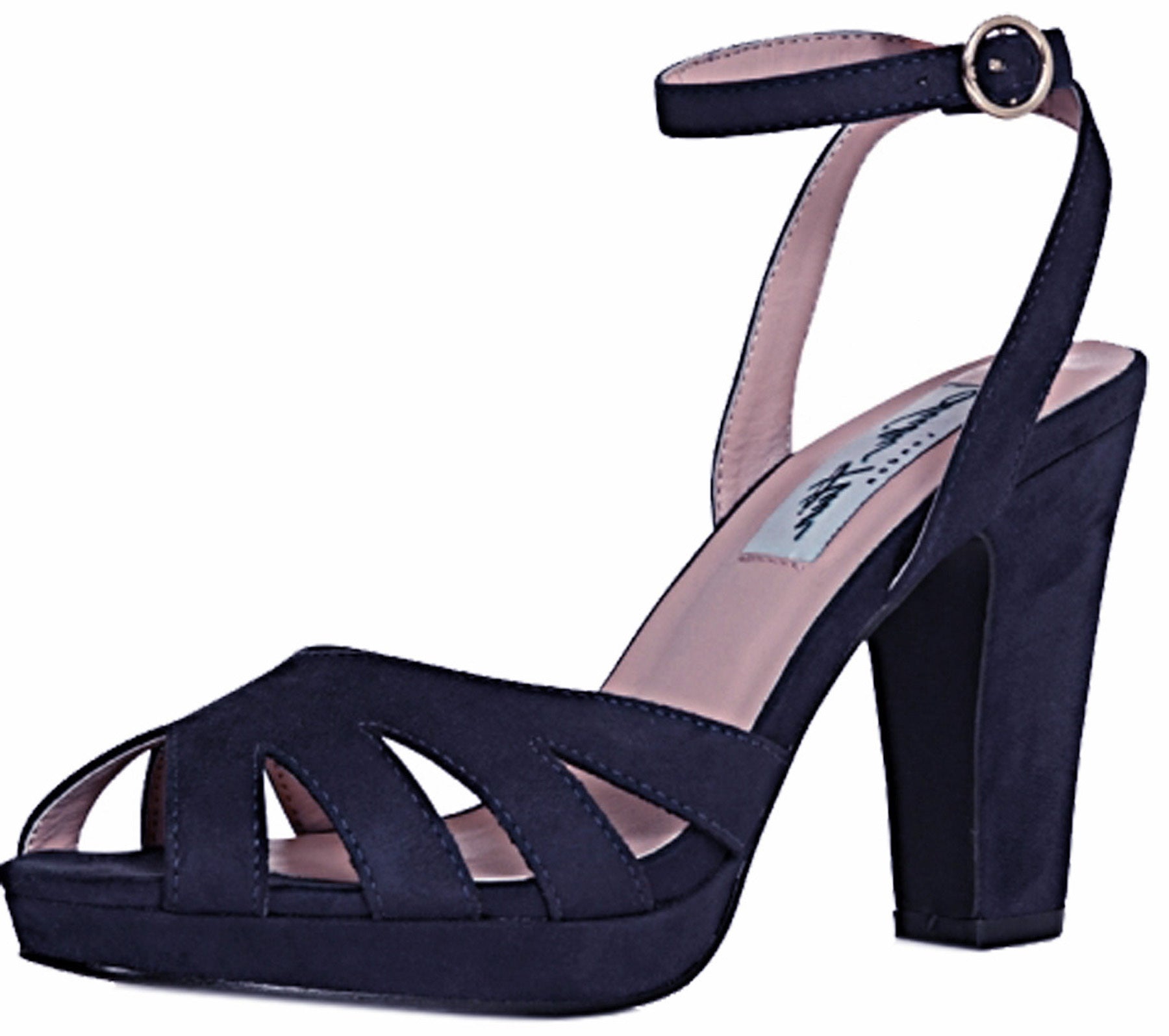 Lulu_Hun_JEMIMA_Vintage_RIEMCHEN_Faux_Suede_Peeptoe_PUMPS_High_Heels_Blau_killer_kirsche51QfDRoT95hsJ
