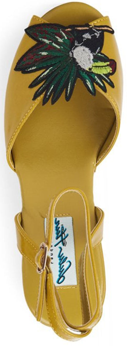 Lulu_Hun_SHELBY_Vintage_TROPICAL_TOUCAN_Tukan_Peeptoe_WEDGES_Schuhe-3