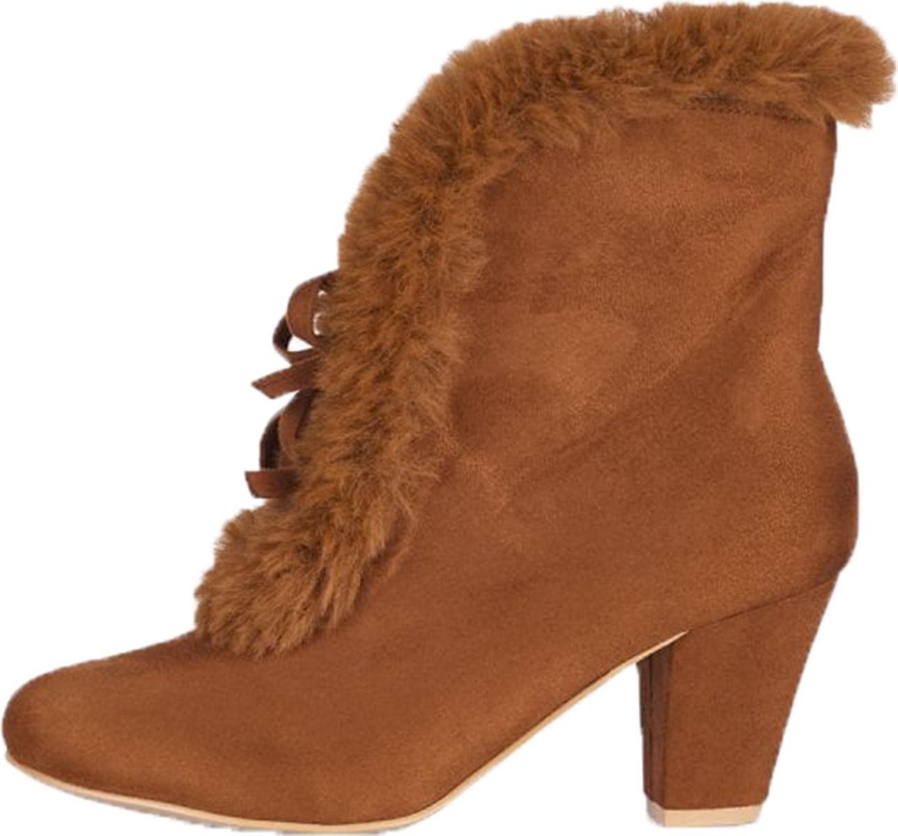 Lulu_Hun_TATIANA_Faux_Suede_FAKE_FUR_Bow_STIEFELETTE_Ankle_Boots_Braun-2