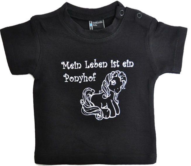 MEIN_LEBEN_IST_EIN_PONYHOF_Baby_Kurzarm_T-Shirt_killer_kirsche