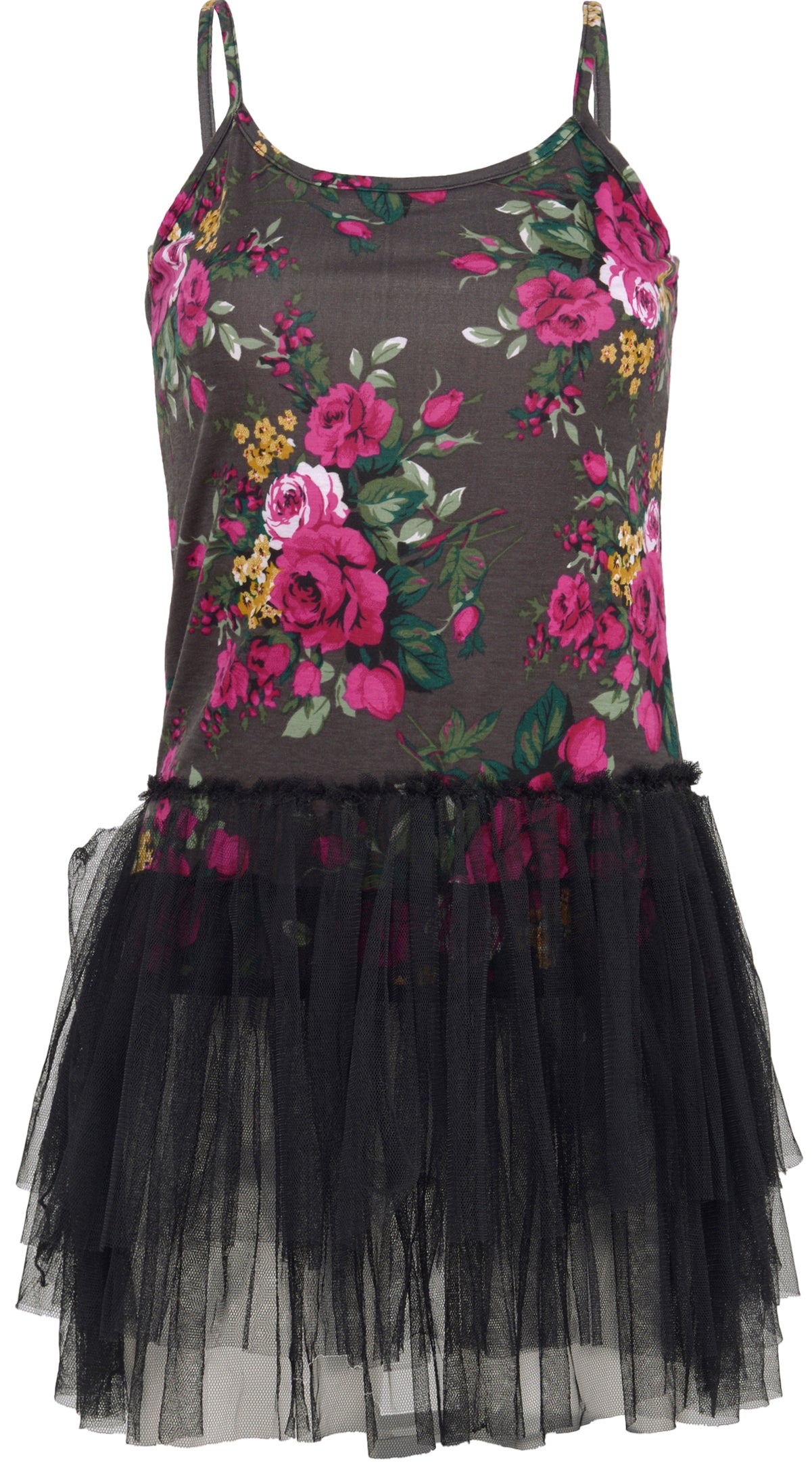 Maedchen_KIDS_Flower_ROSES_Retro_Tuell_Traeger_KLEID_Dress_grauvxei3AbG0r933