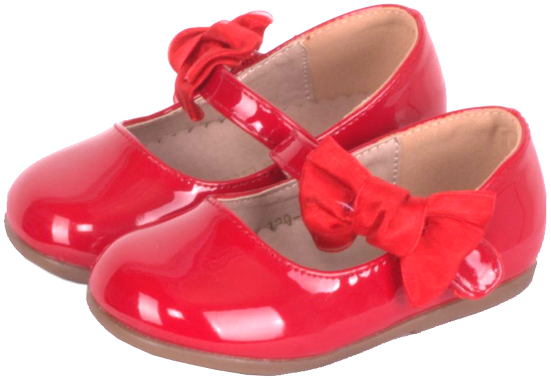 Niedliche_MARY_JANE_BOW_Taft_SCHLEIFE_Riemchen_LACK_BALLERINAS_Schuhe_-_Rot_Killer_Kirsche-4