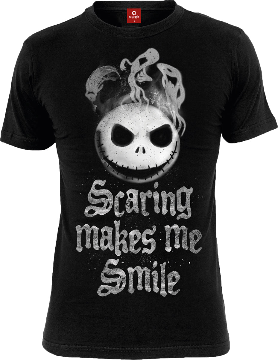 Nightmare_Before_Christmas_SCARING_MAKES_ME_SMILE_Kurzarm_Herren_T-SHIRT-1CvsKLqzvN6WWz