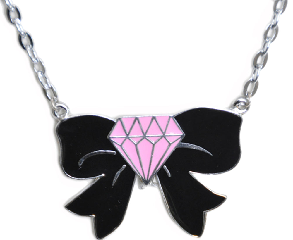 Oldschool_DIAMOND_Bow_SCHLEIFEN_Halskette_rosa