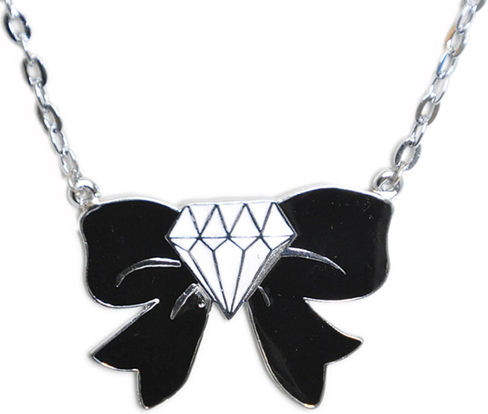 Oldschool_DIAMOND_Bow_SCHLEIFEN_Halskette_weiss