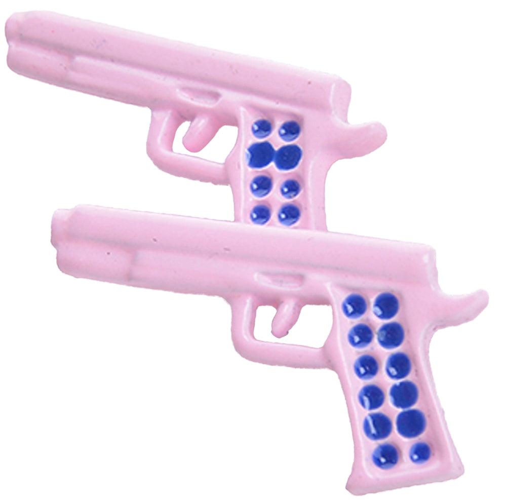 Oldschool_Revolver_GUN_Ohrstecker_Ohrringe_rosa