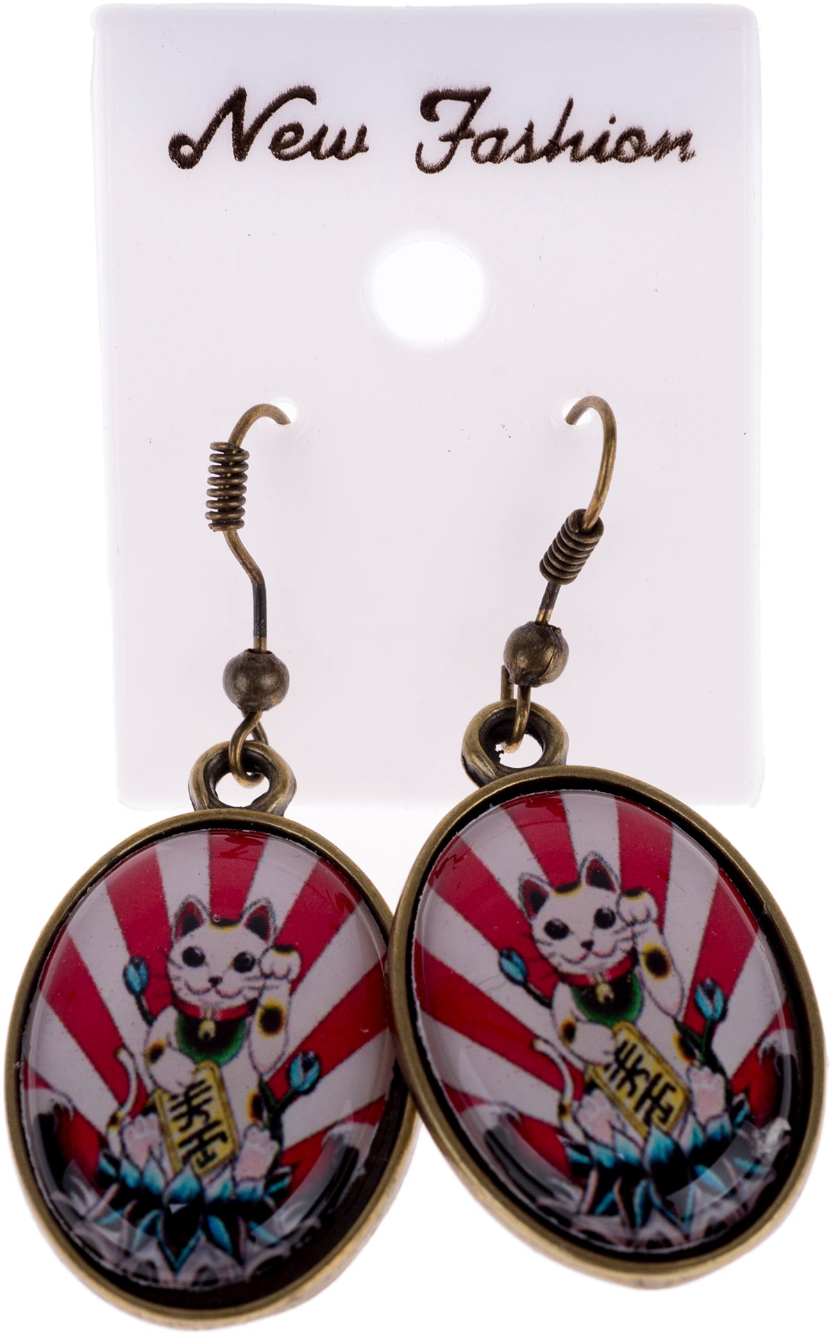 Ovaler_Retro_SWEETY_CAT_Glueckskatzen_VINTAGE_Ohrhaenger2