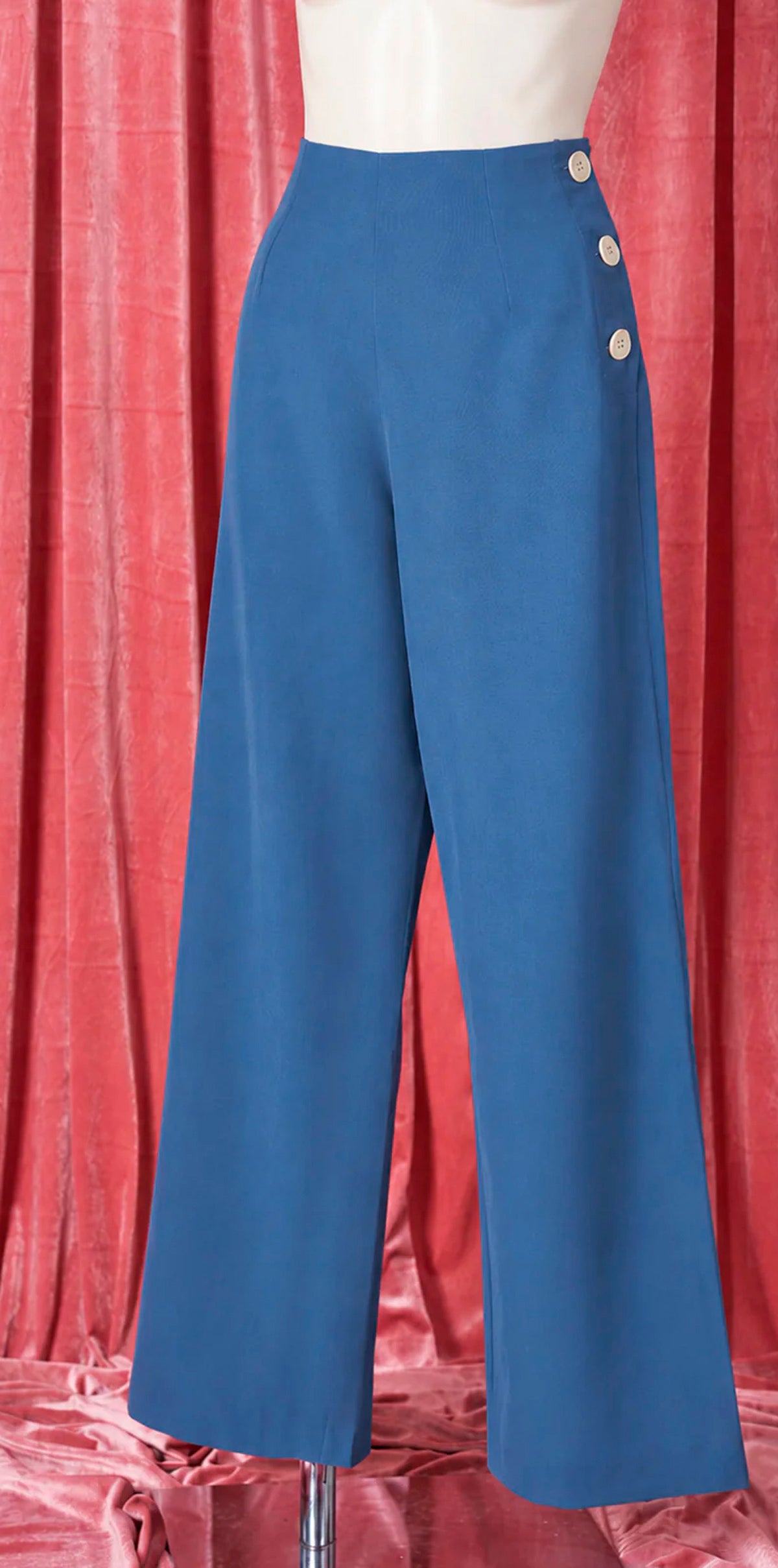 Pretty Retro «Swing Pants» Vintage 40s Classic MARLENE Hose Trousers - Airforce
