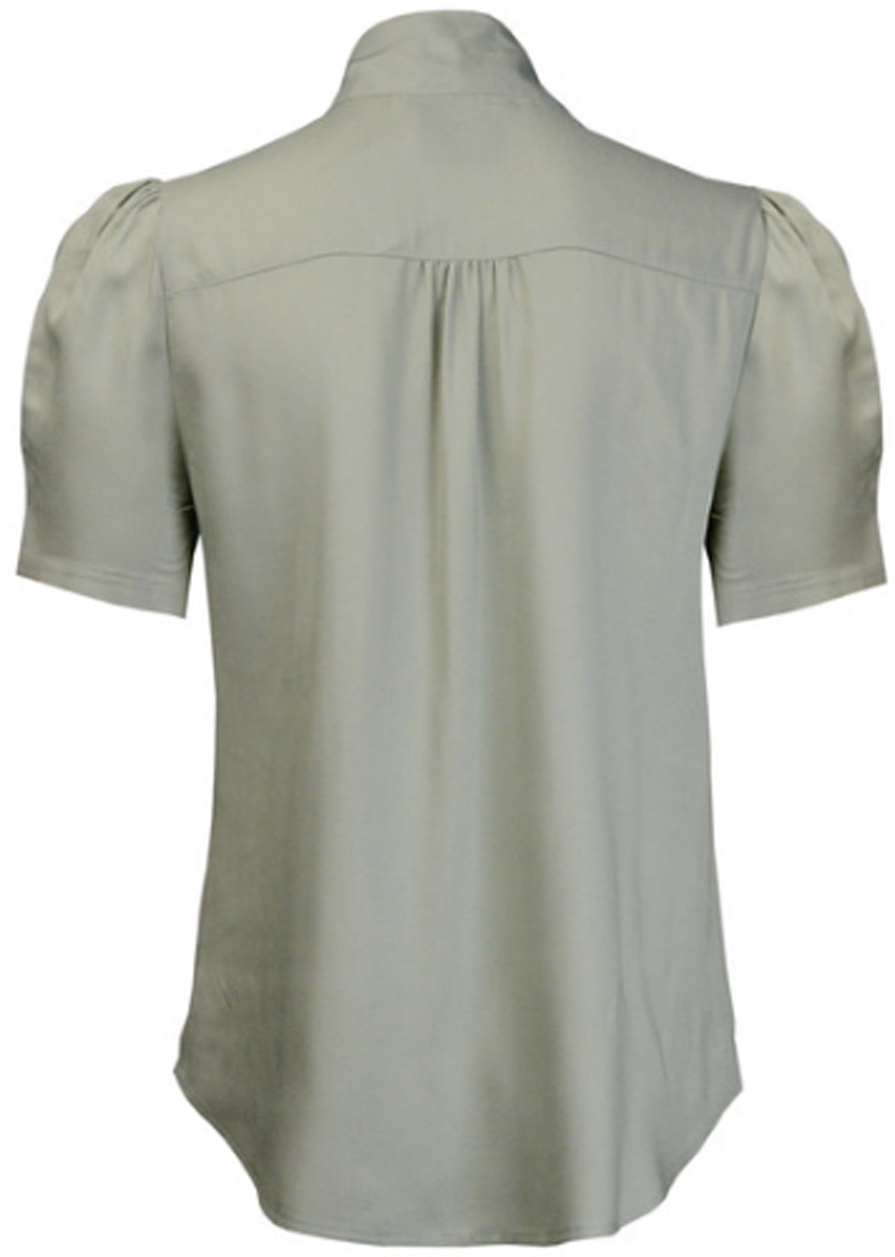 Pretty_Retro_PUSSY_BOW_Vintage_40s_BLOUSE_Kurzarm_SCHLUPPENBLUSE_Mintgrau_killer_kirsche