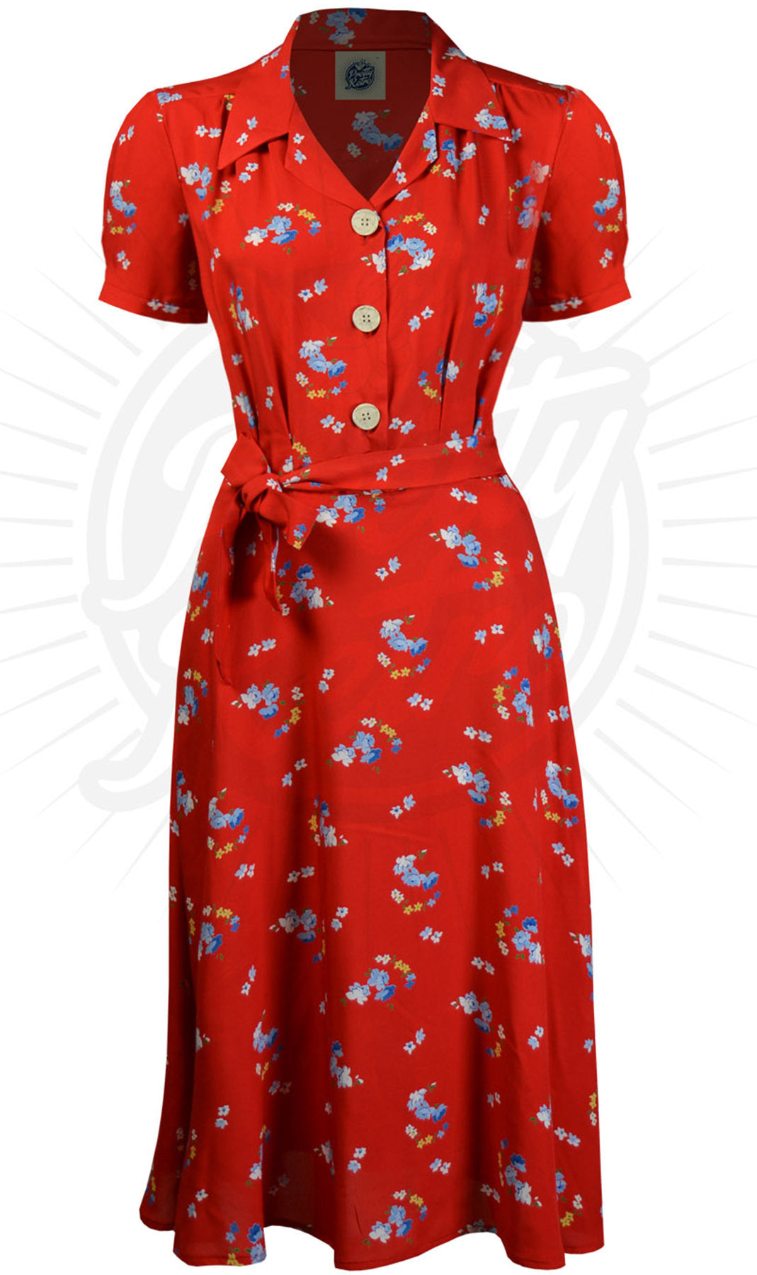 Pretty_Retro_SHIRT_DRESS_Vintage_40s_RED_FLORAL_Hemd_KLEID_killer_kirsche_1