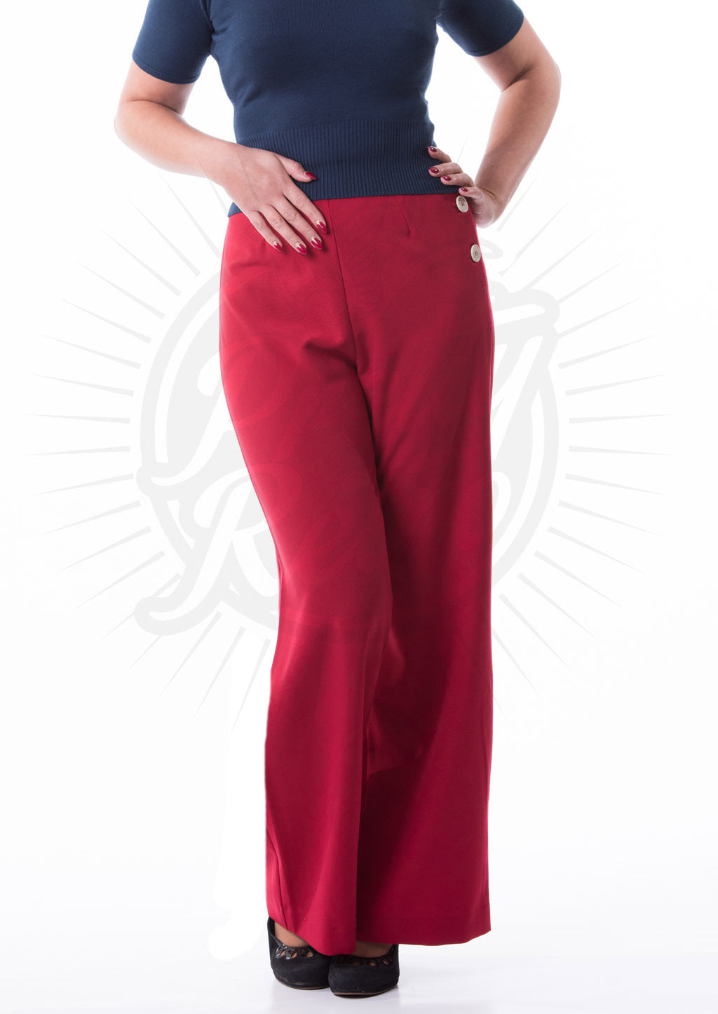 Pretty_Retro_SWING_PANTS_Vintage_40s_Classic_MARLENE_Hose_Trousers_Rot_killer_kirsche_3