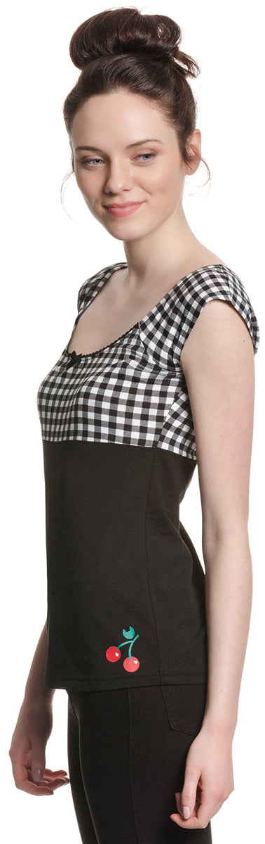 Pussy_Deluxe_EVIE_Plaid_GINGHAM_50s_Blusen_SHIRT_Oberteil_t-shirt_karo_kurzarm_rockabilly_killer_kirsche_4