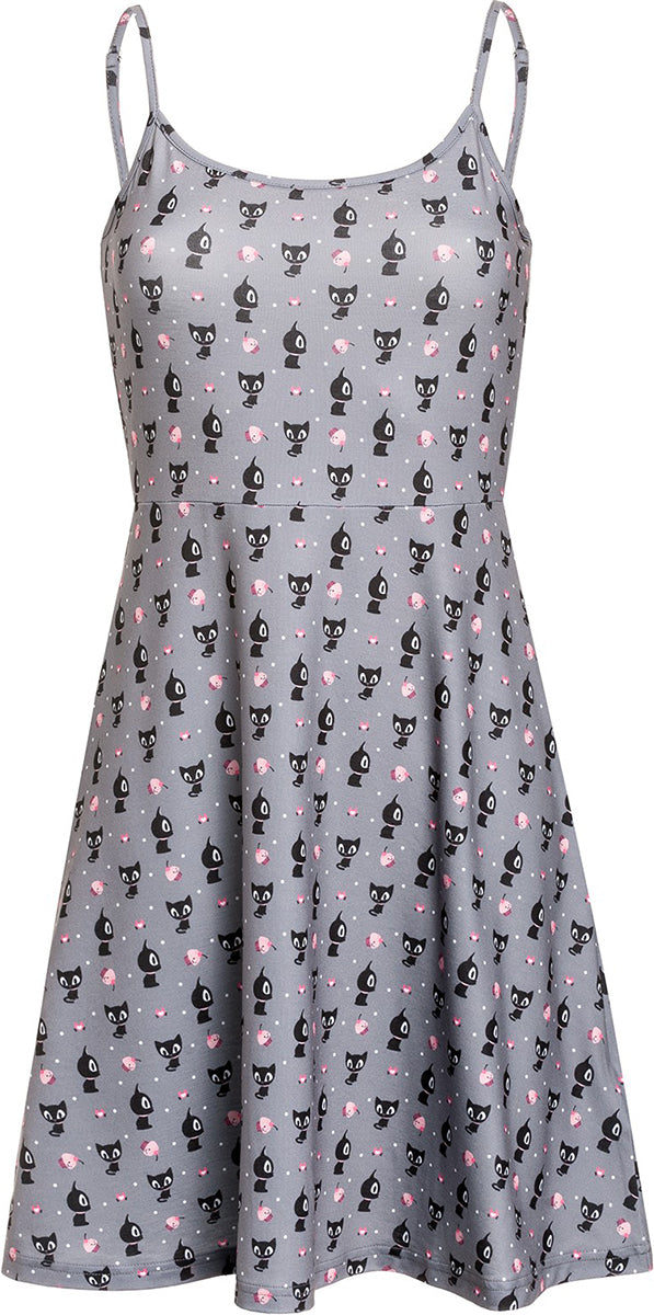 Pussy_Deluxe_KITTEN_and_CUPCAKES_Punkte_Dots_Retro_Traeger_DRESS_Kleid-3