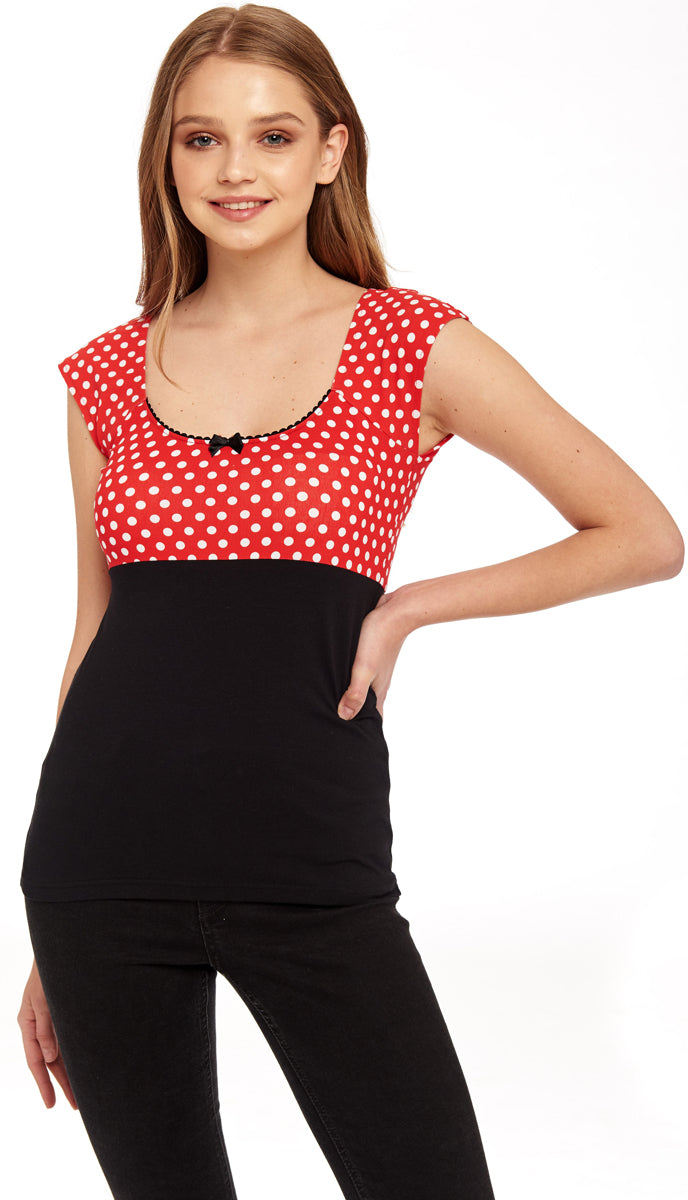 Pussy_Deluxe_Red_Dots_Punkte_Basic_Shirt_schwarz_rot_allover_50s_Blusen_SHIRT_Oberteil_killer_kirsche_2Y5J2vJPpvstfU