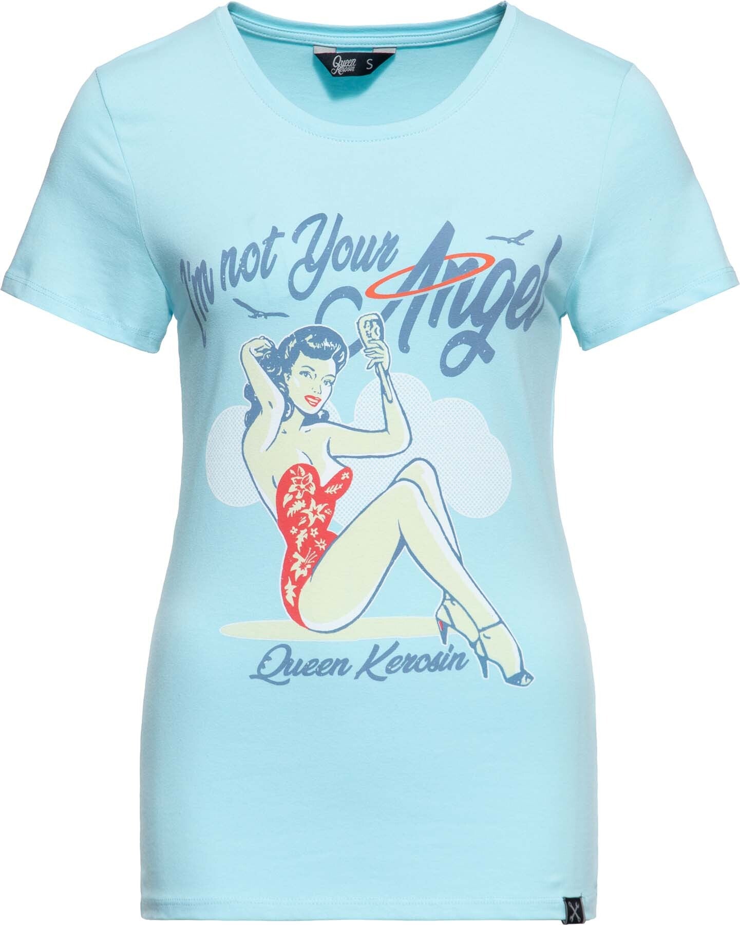 Queen_Kerosin_IM_NOT_YOUR_ANGEL_Retro_Kurzarm_MOTIV_T-SHIRT_Oberteil_-_Hellblau_killer_kirsche_1LZpiLgv3oNSEK