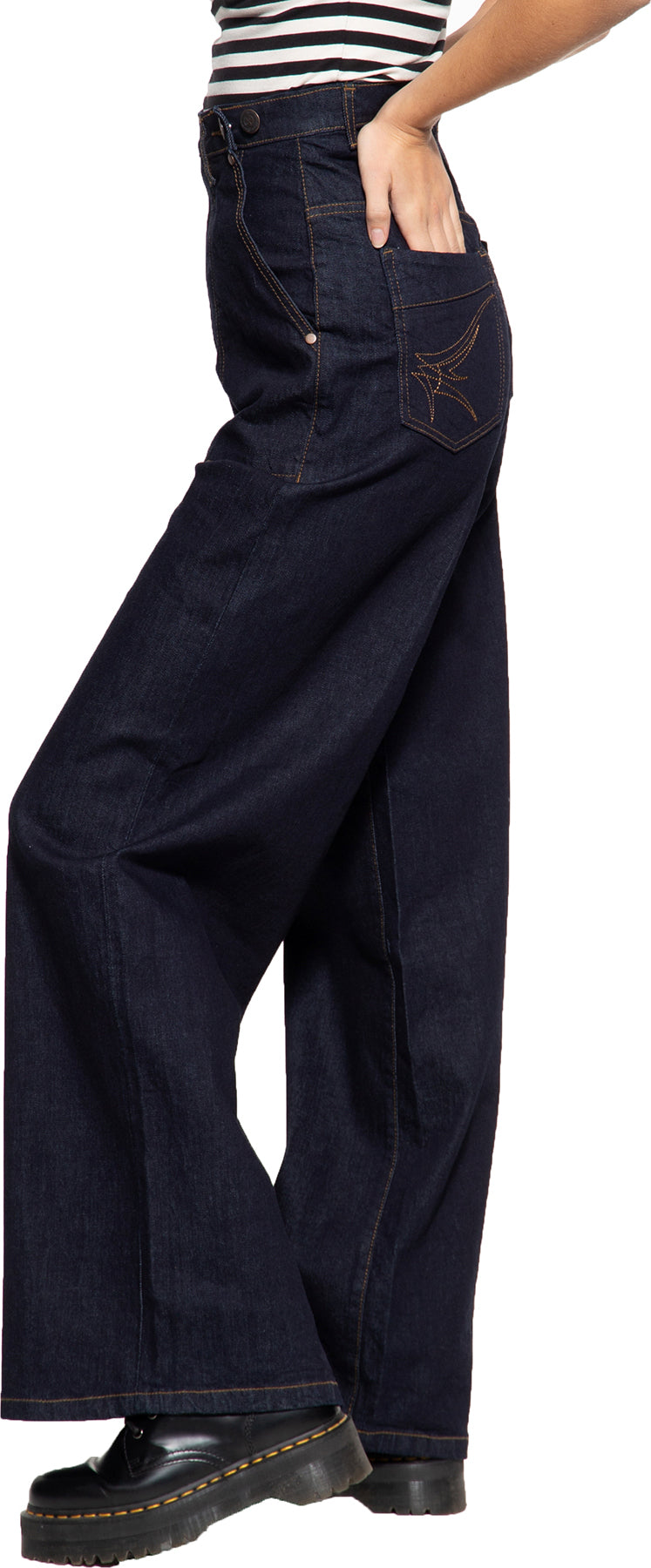 Queen_Kerosin_MARLENE_FIT_Vintage_DARK_DENIM_High_Waist_FLARED_JEANS_Hose_Killer_Kirsche-2FGuhuuKIkYKPG