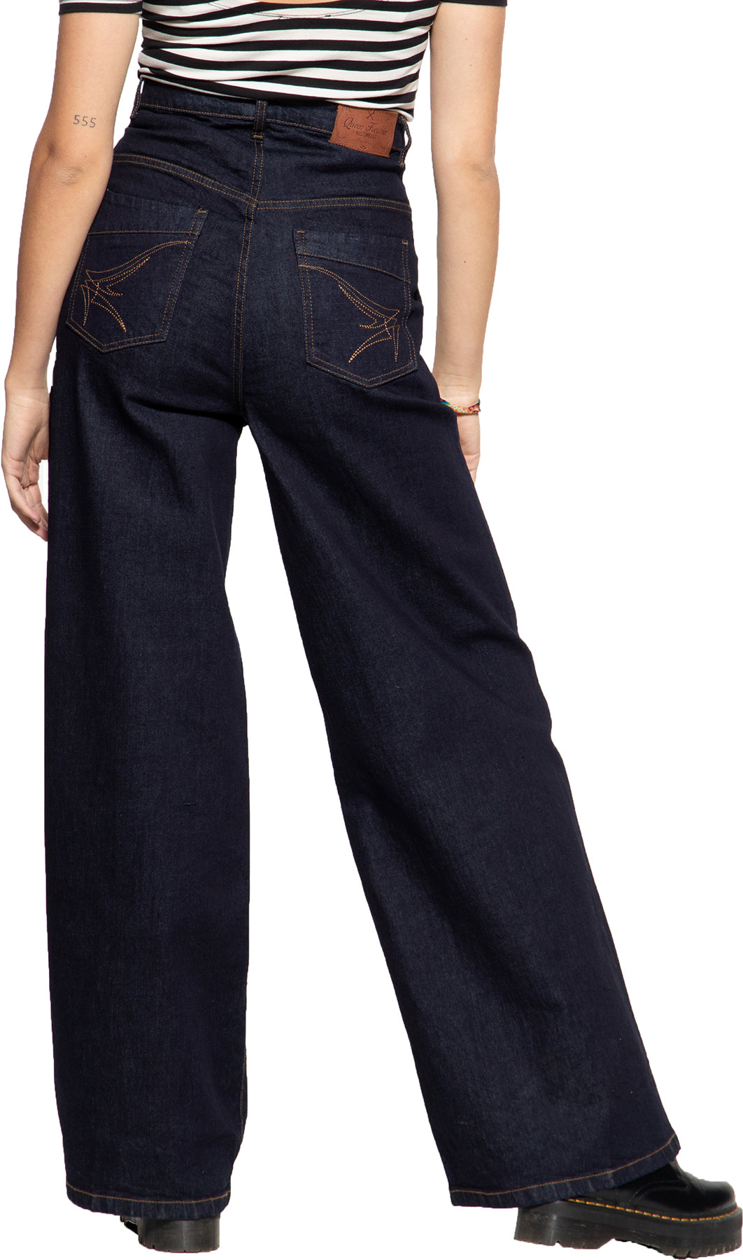 Queen_Kerosin_MARLENE_FIT_Vintage_DARK_DENIM_High_Waist_FLARED_JEANS_Hose_Killer_Kirsche-3Kb5GpFrOefwfj