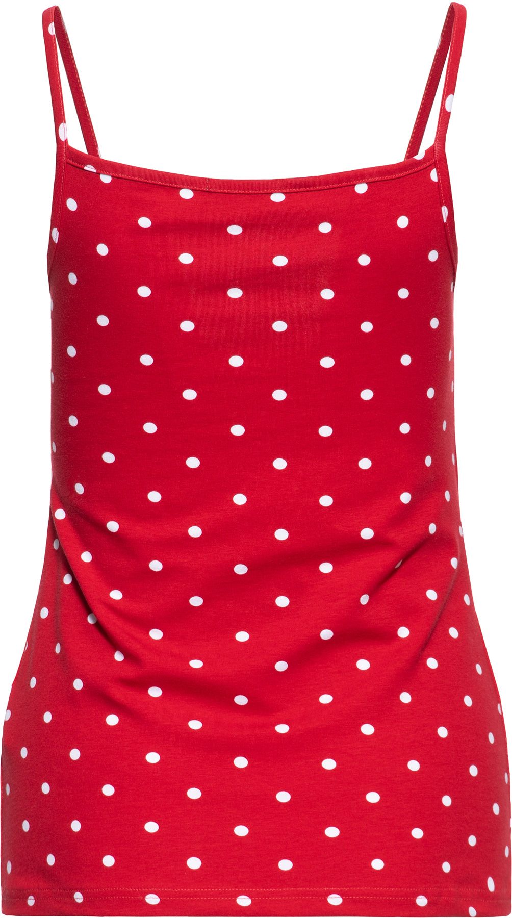 Queen_Kerosin_POLKA_DOT_Sweetheart_PUNKTE_Spaghettitraeger_50s_TOP_Oberteil_-_Rot_Killer_Kirsche-2