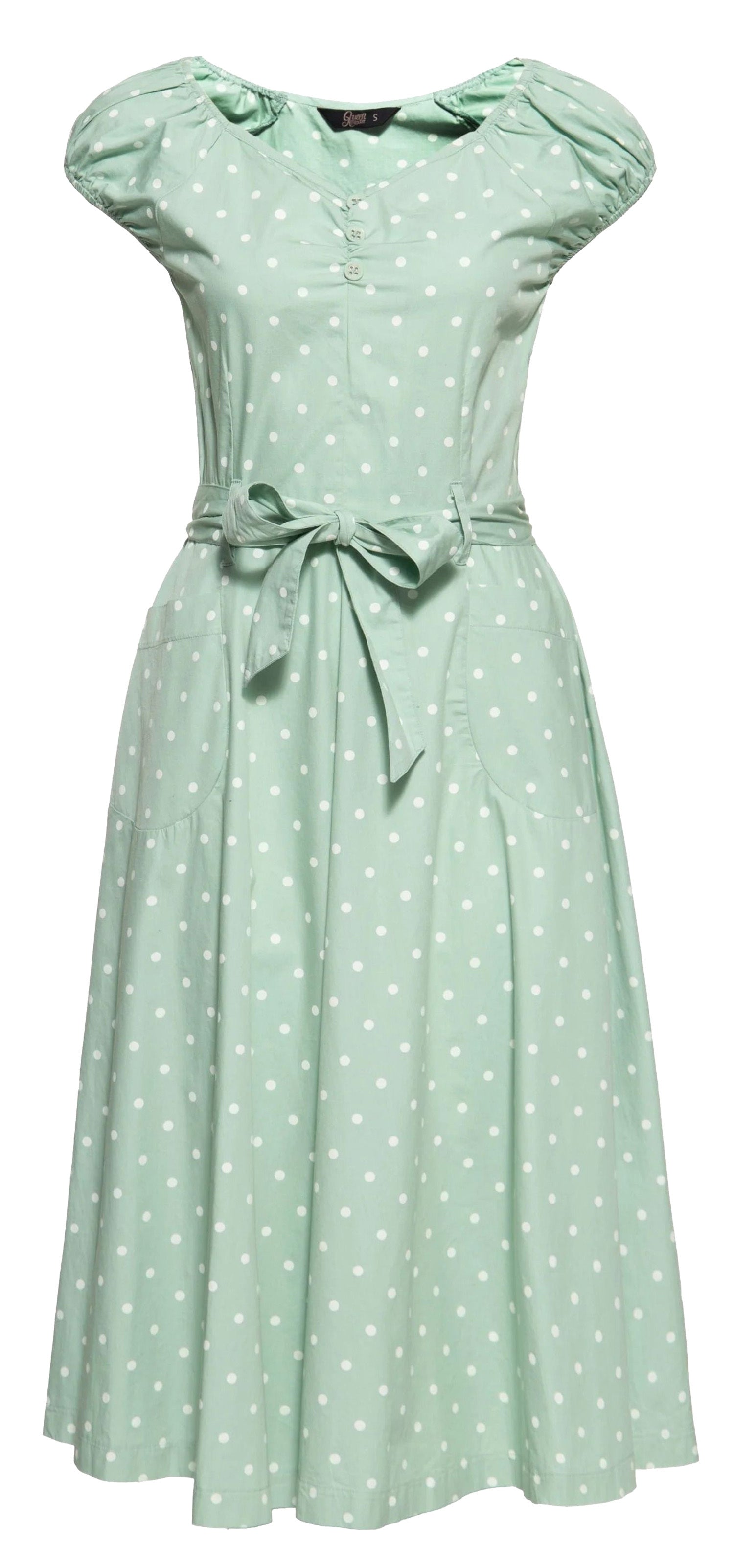 Queen_Kerosin_POLKA__DOTS_Pin_Up_50s_Retro_Punkte_SWING_DRESS_Kleid__Mint-1
