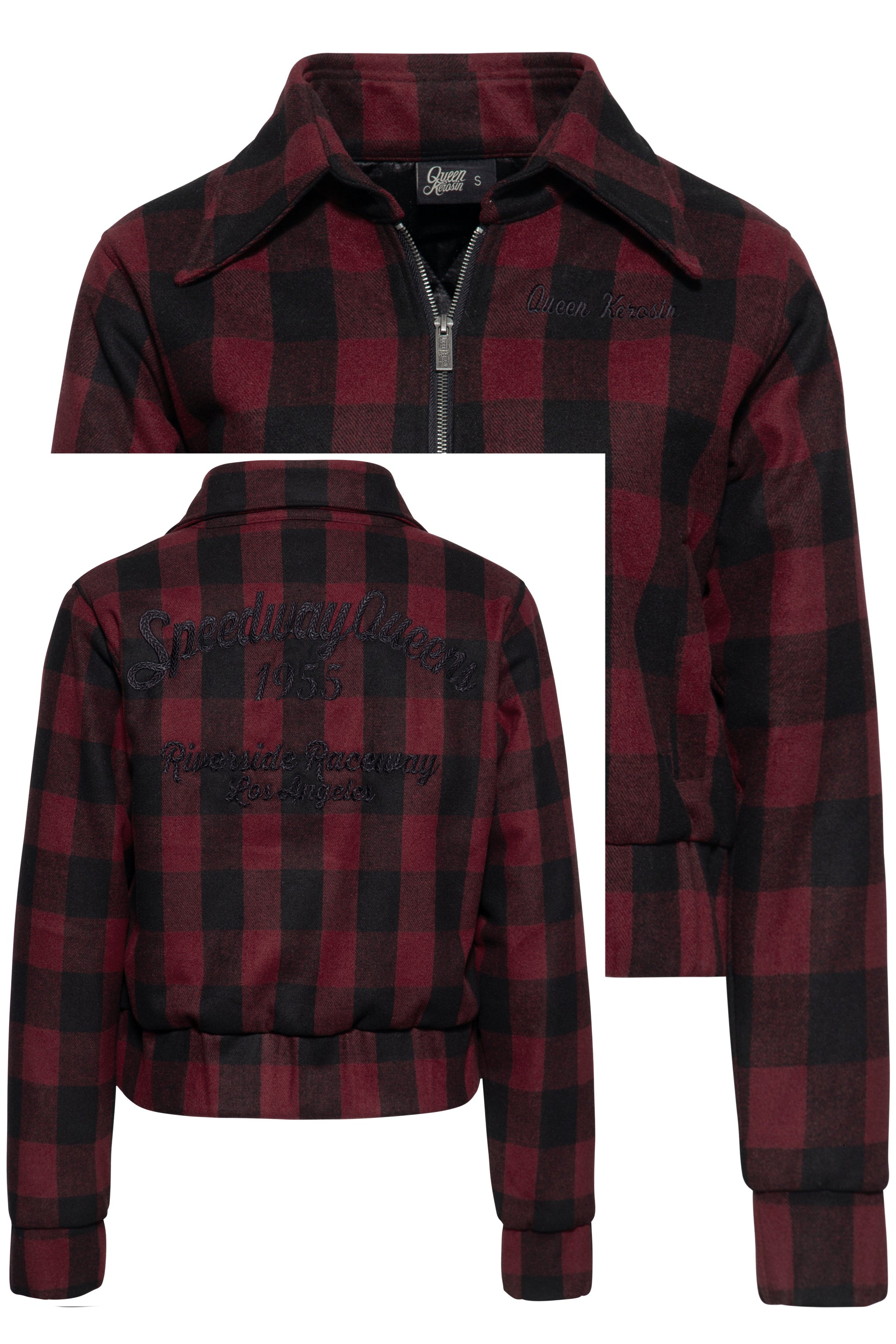 Queen_Kerosin_QK_KARO_VINTAGE_Vintage_Plaid_LANGARM_Zip_Wolljacke_killer_kirsche_0